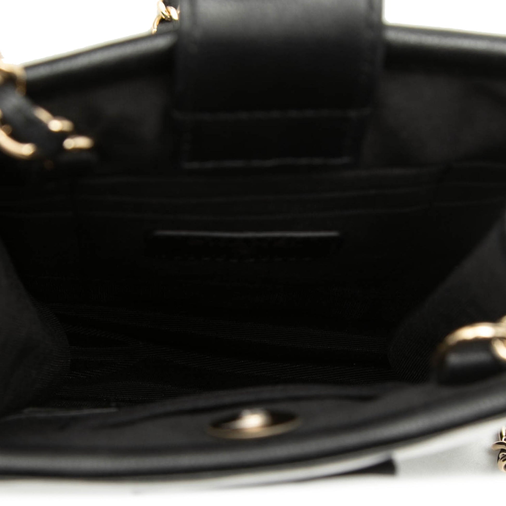 Tweed and PVC Phone Clutch with Chain