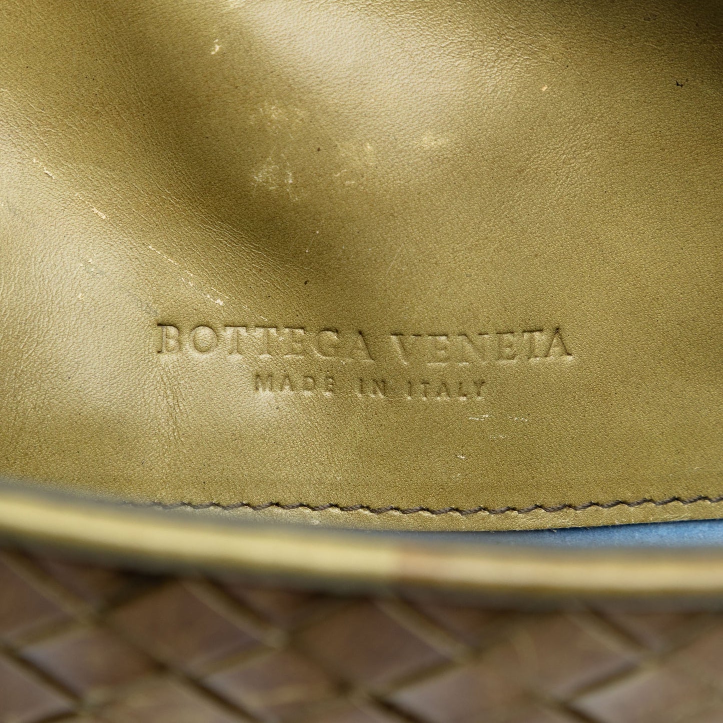Bottega Veneta Metallic Nappa Intrecciato Shoulder Bag