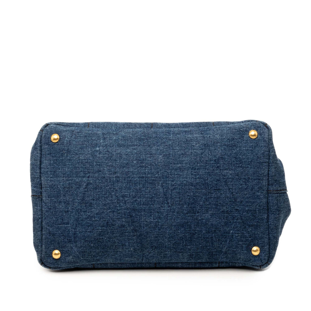 Prada Denim Canapa Logo Tote