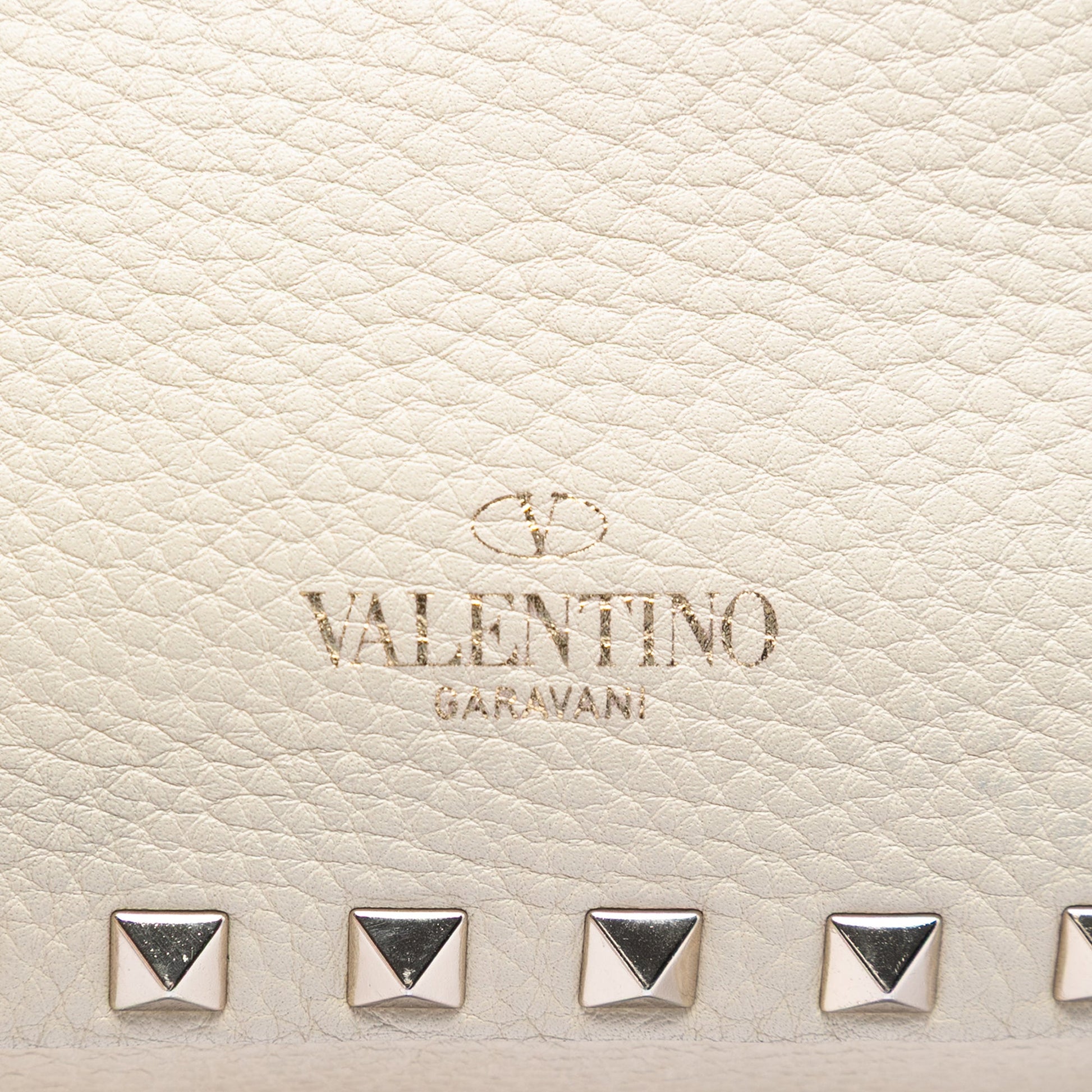 Valentino Mini Pebbled Calfskin Rockstud Trapeze Satchel