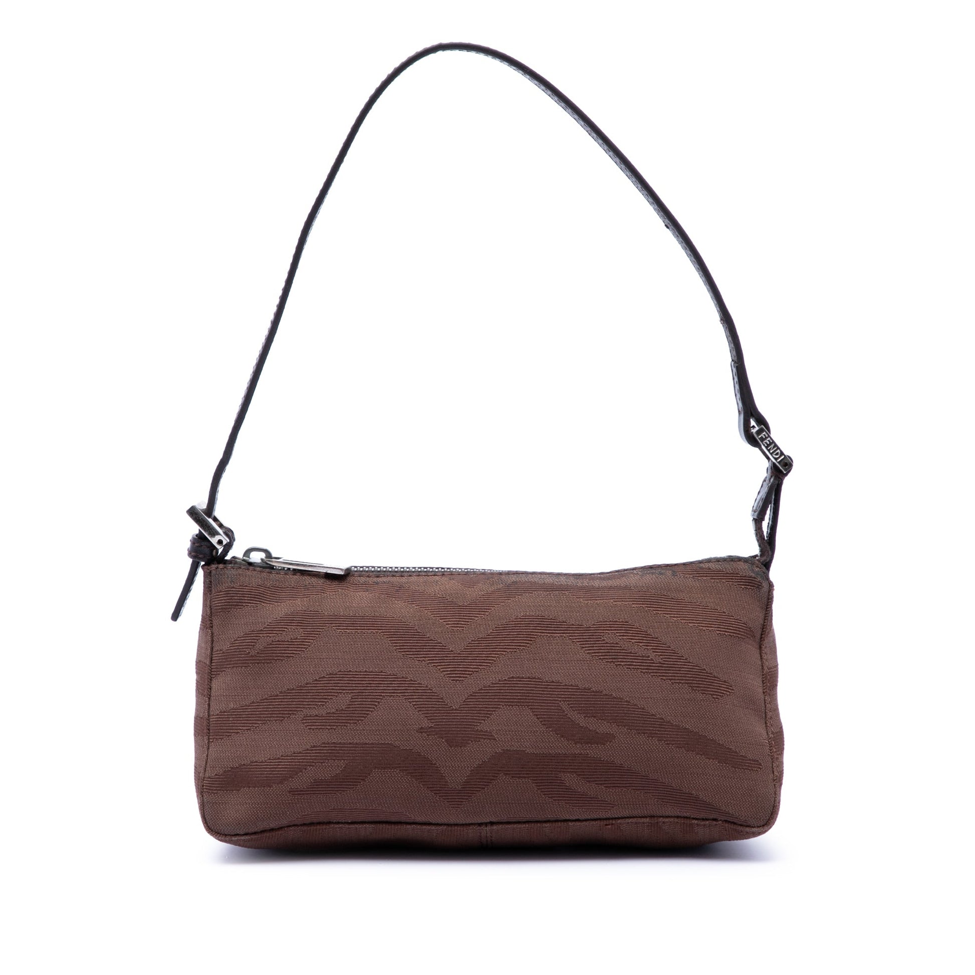 Fendi Zebra Print Canvas Pochette
