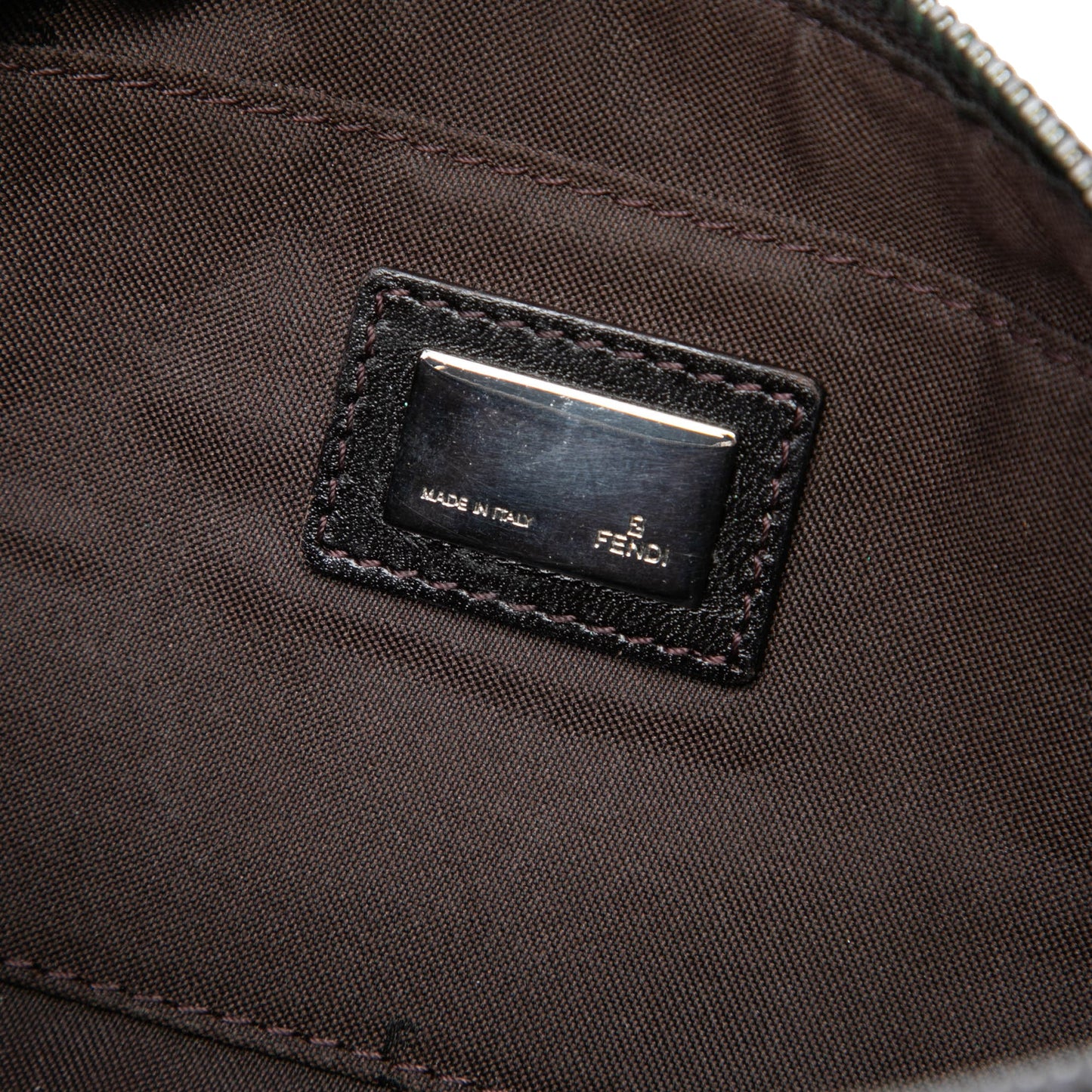 Fendi Zebra Print Canvas Pochette