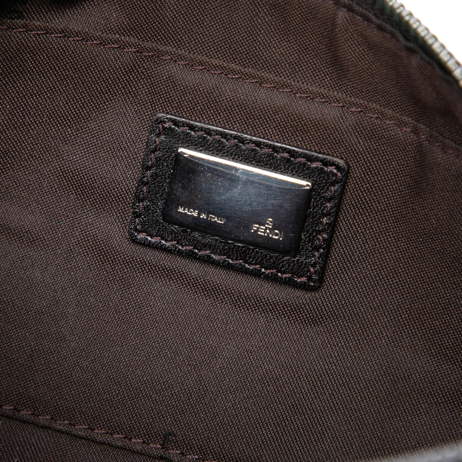 Fendi Zebra Print Canvas Pochette