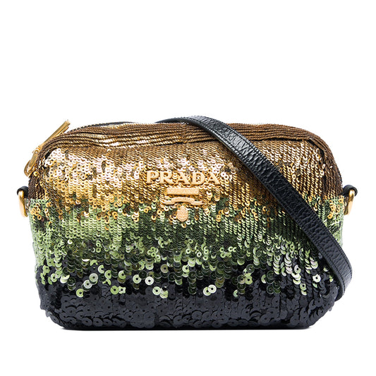 Prada Mini Sequins Camera Crossbody