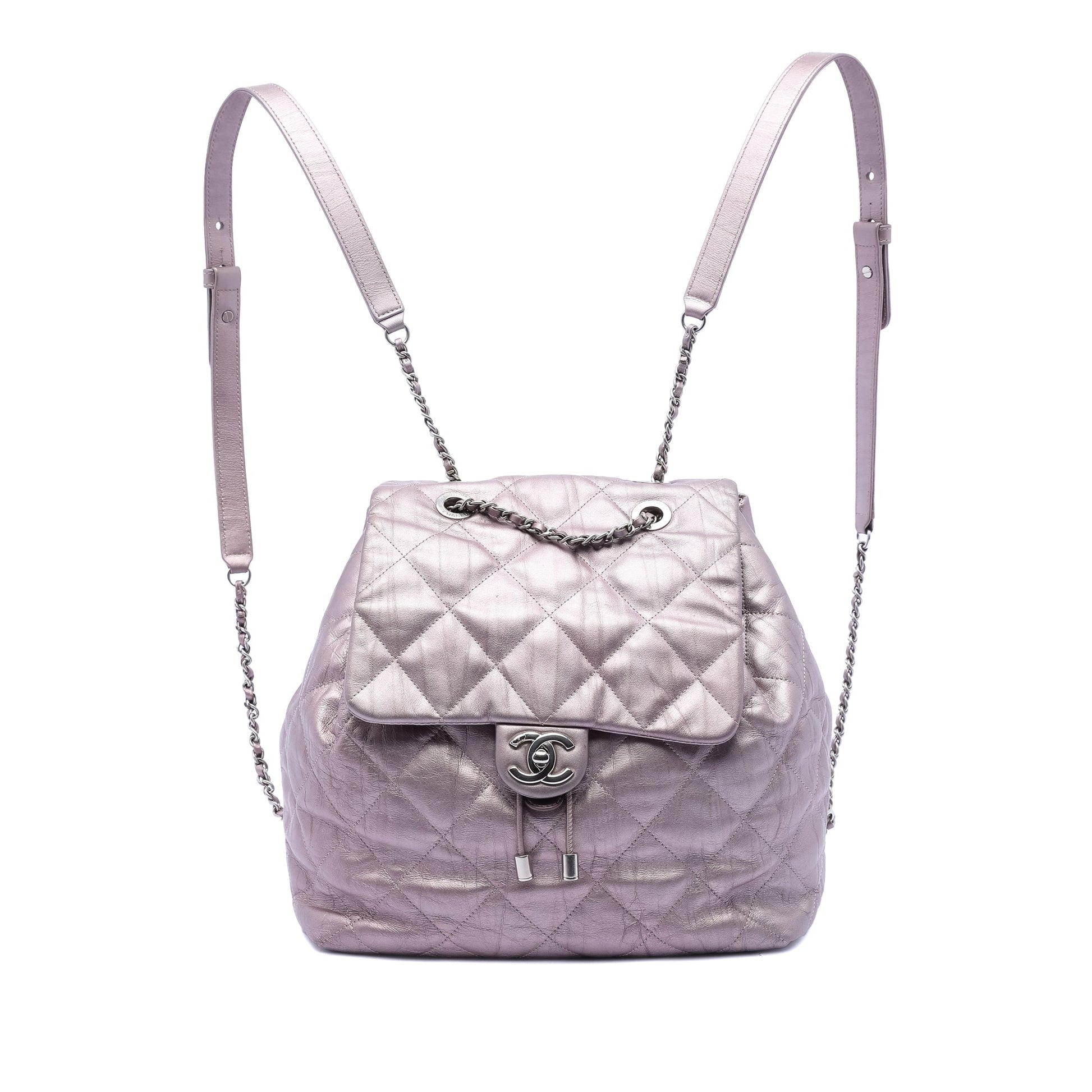 Chanel Quilted Iridescent Calfskin Ground Control Flap Backpack