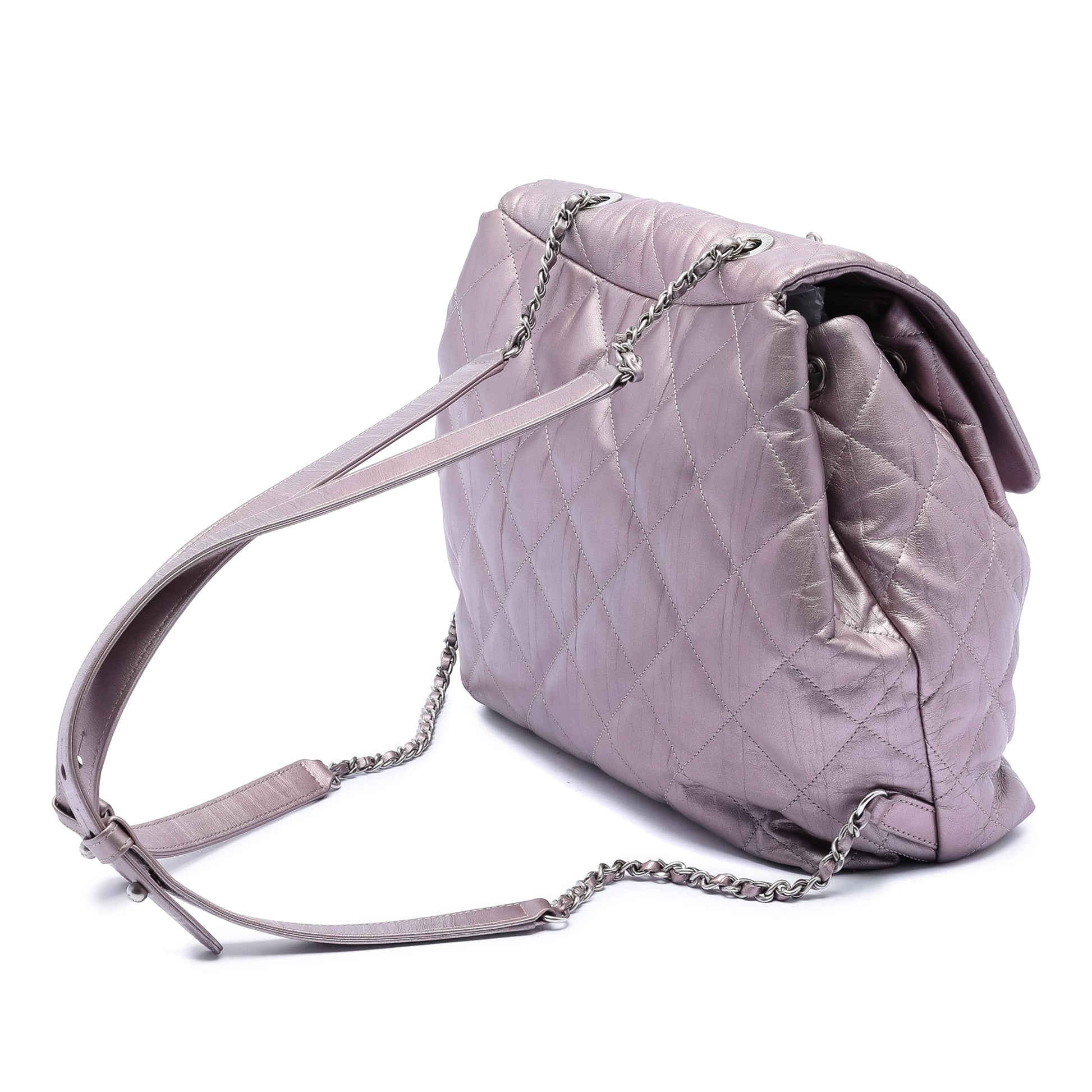 Chanel Quilted Iridescent Calfskin Ground Control Flap Backpack