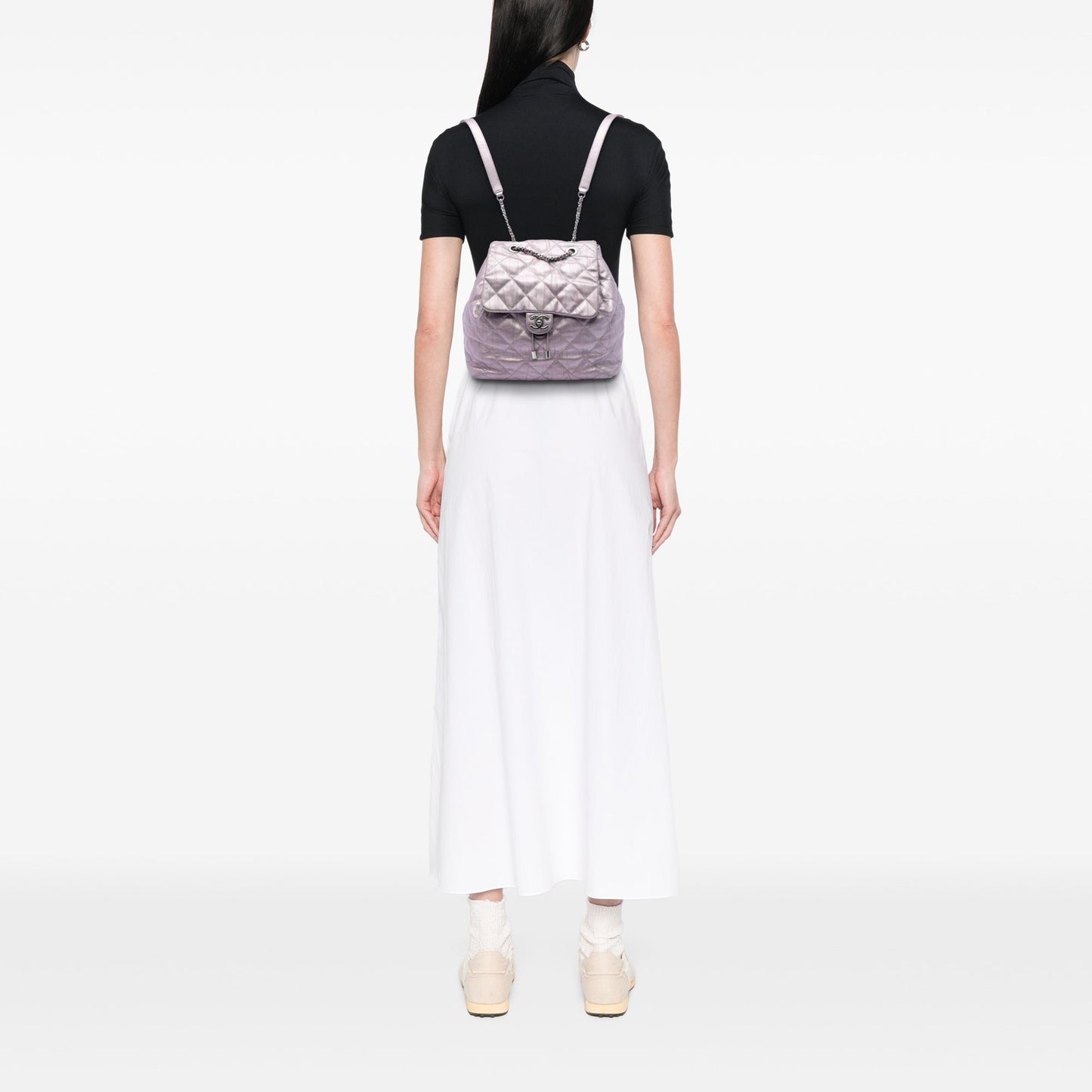 Chanel Quilted Iridescent Calfskin Ground Control Flap Backpack