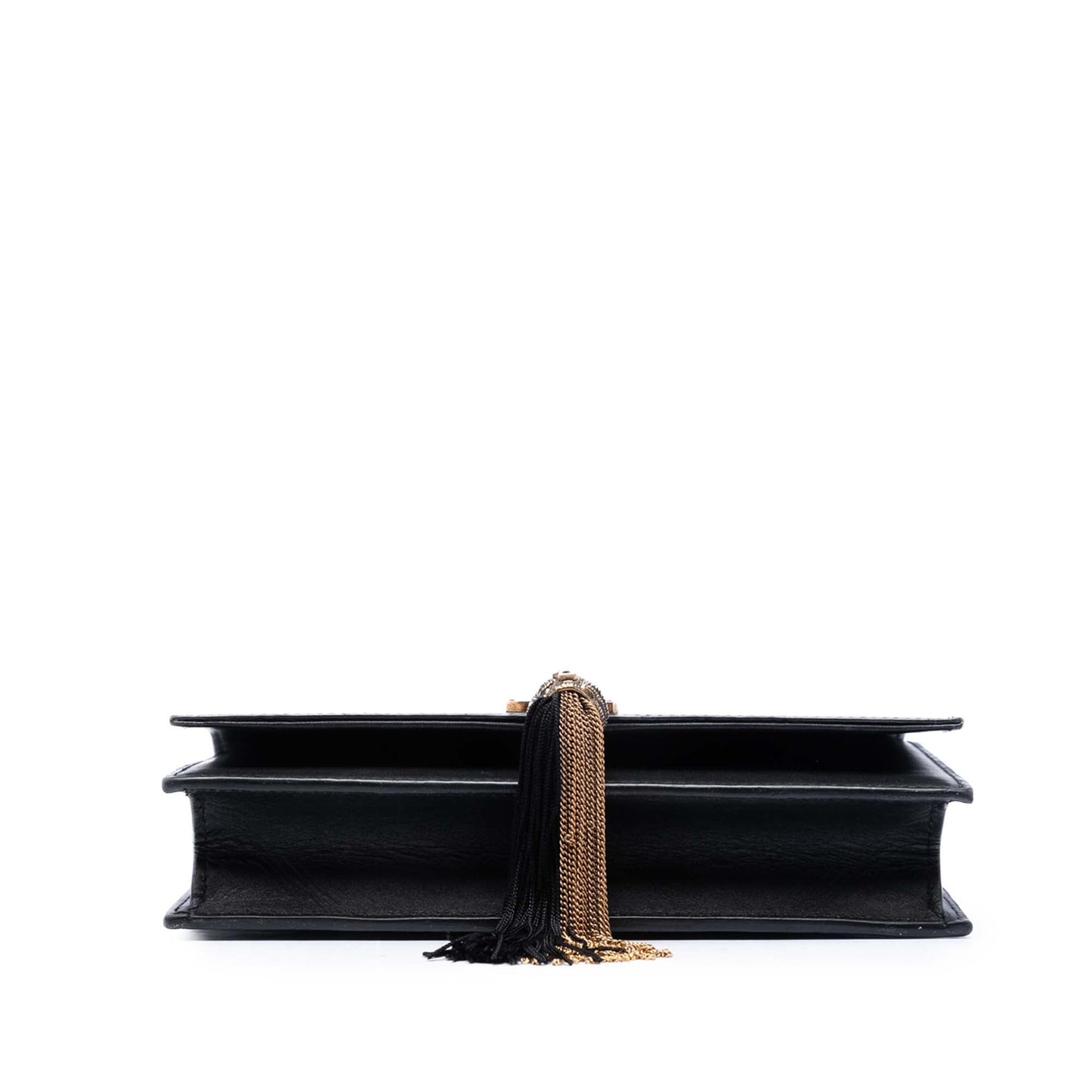 Saint Laurent Smooth Calfskin Monogram Kate Bicolor Tassel Wallet On Strap