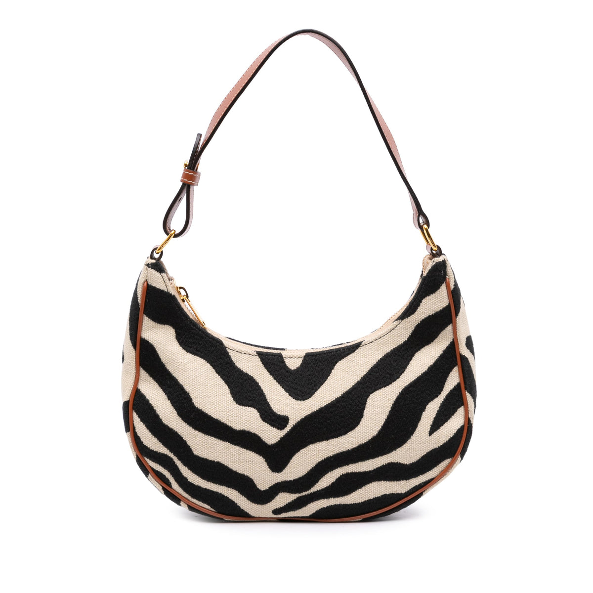 Celine Zebra Printed Canvas Ava Shoulder Bag