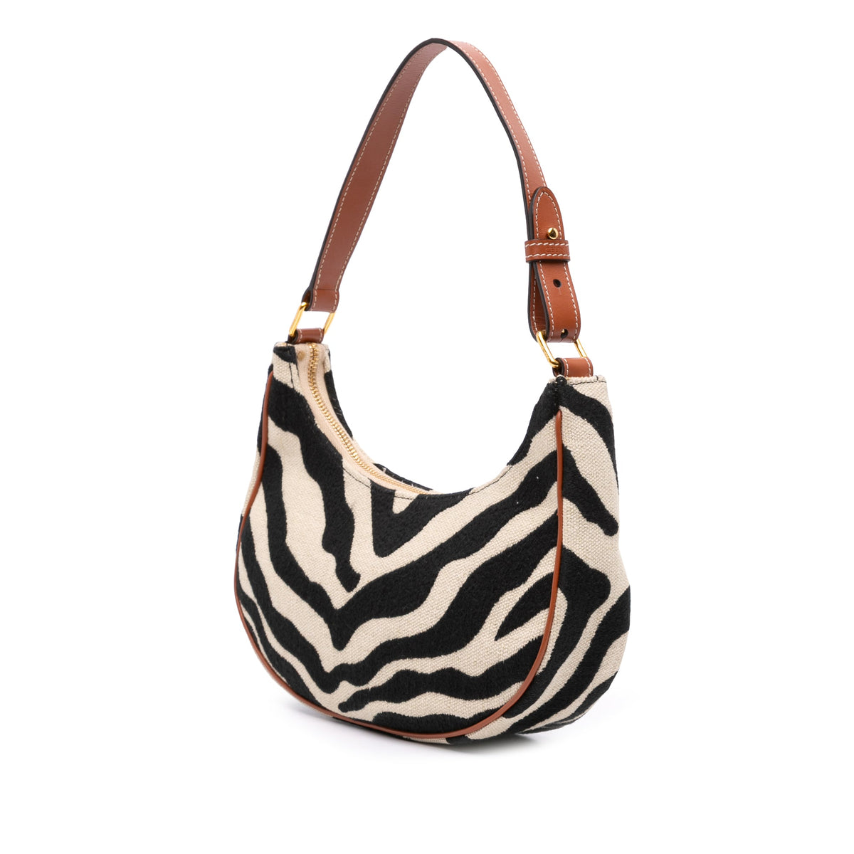 Celine Zebra Printed Canvas Ava Shoulder Bag