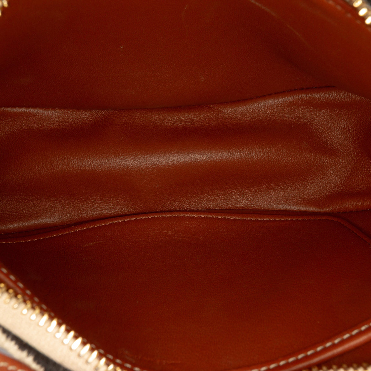 Celine Zebra Printed Canvas Ava Shoulder Bag