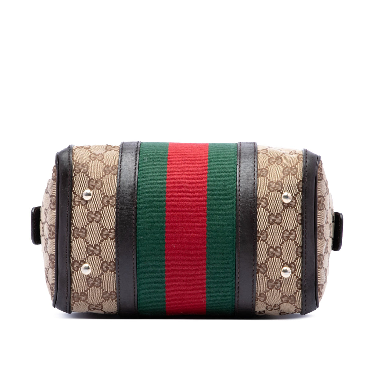 Gucci Small GG Canvas Web Joy Boston Bag — Beige