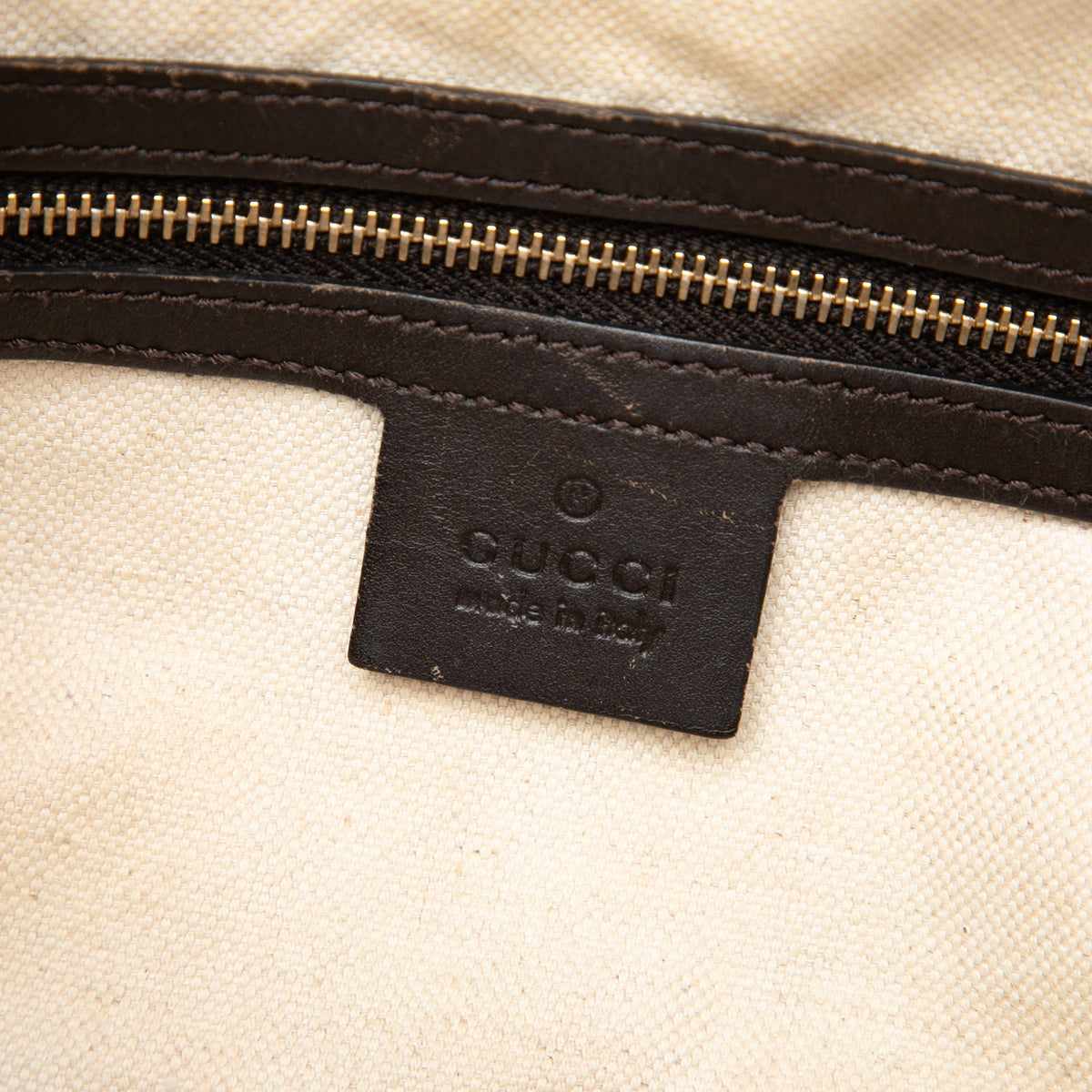 Gucci Small GG Canvas Web Joy Boston Bag — Beige