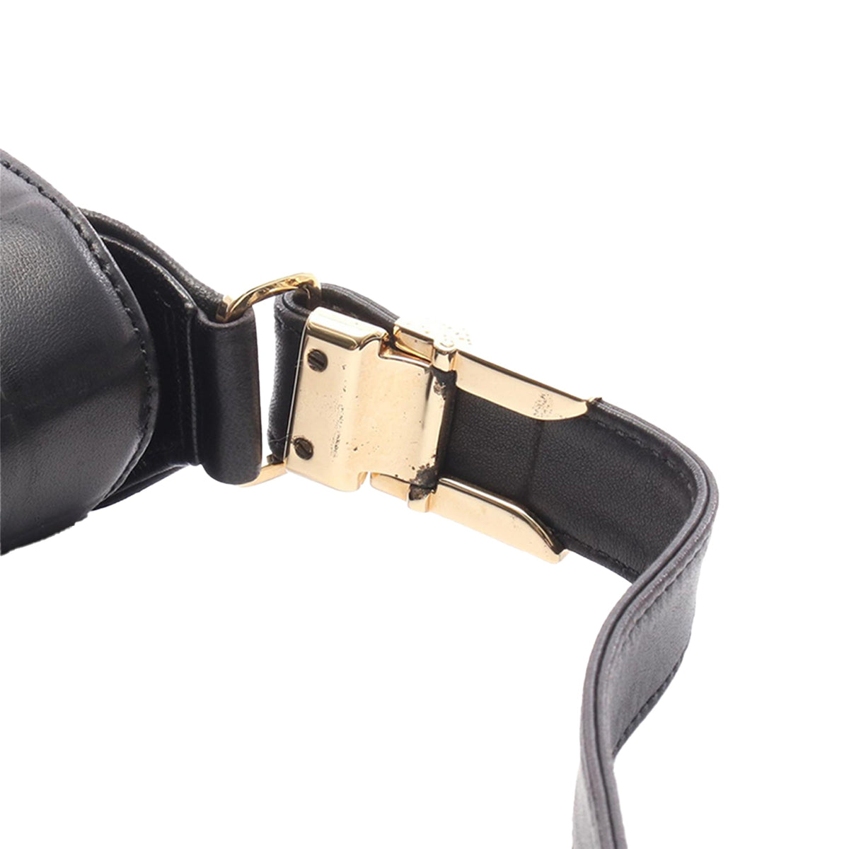 Chanel CC Chocolate Bar Lambskin Shoulder Bag — Black