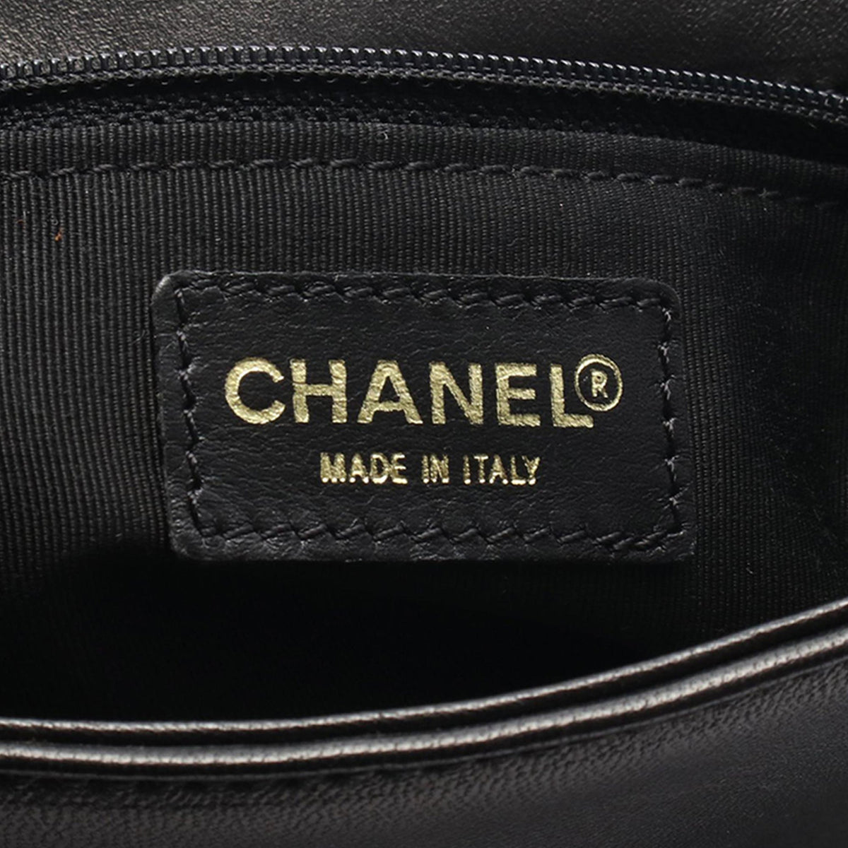 Chanel CC Chocolate Bar Lambskin Shoulder Bag — Black