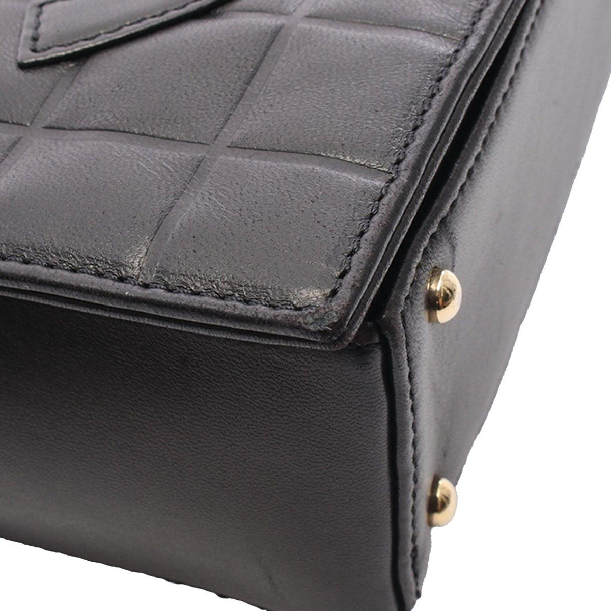 Chanel CC Chocolate Bar Lambskin Shoulder Bag — Black