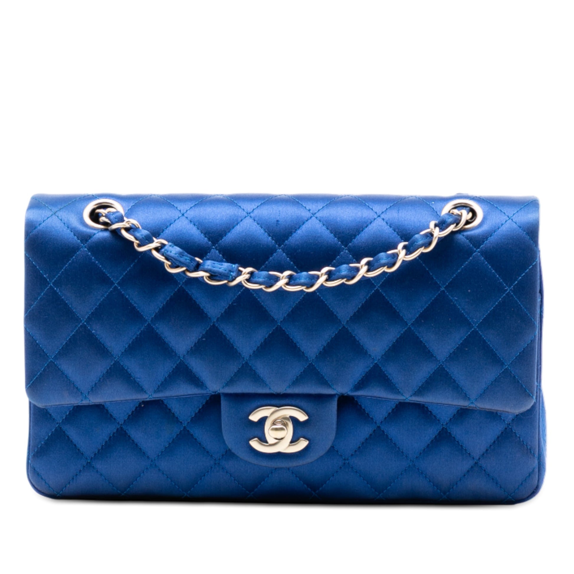 Chanel Medium Classic Satin Double Flap