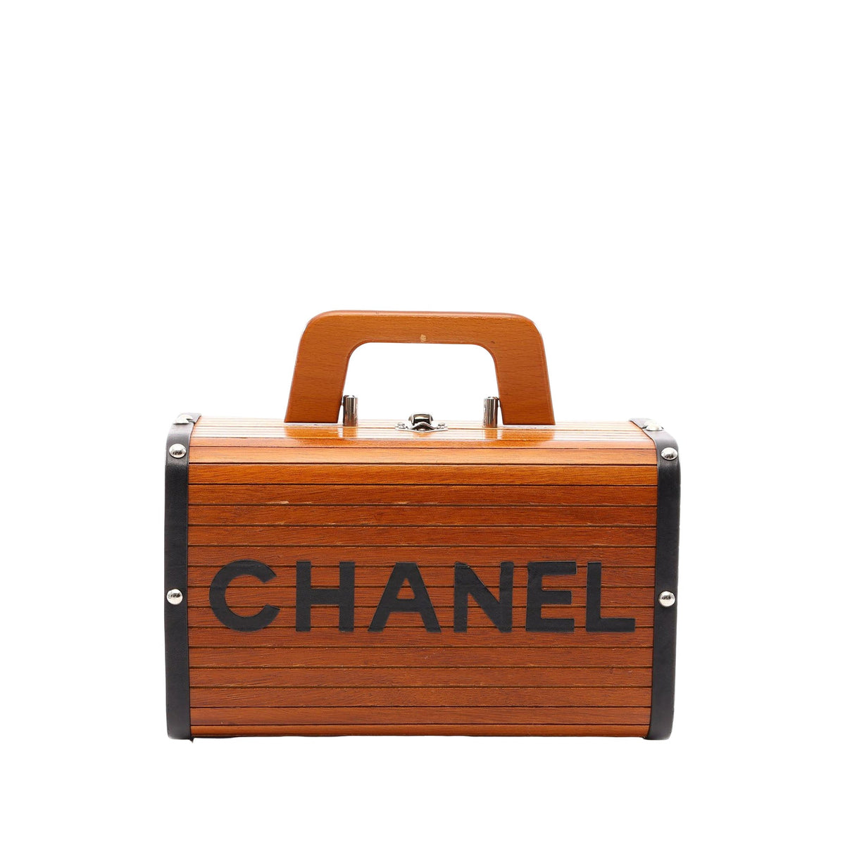 Chanel Wooden Logo Top Handle Bag
