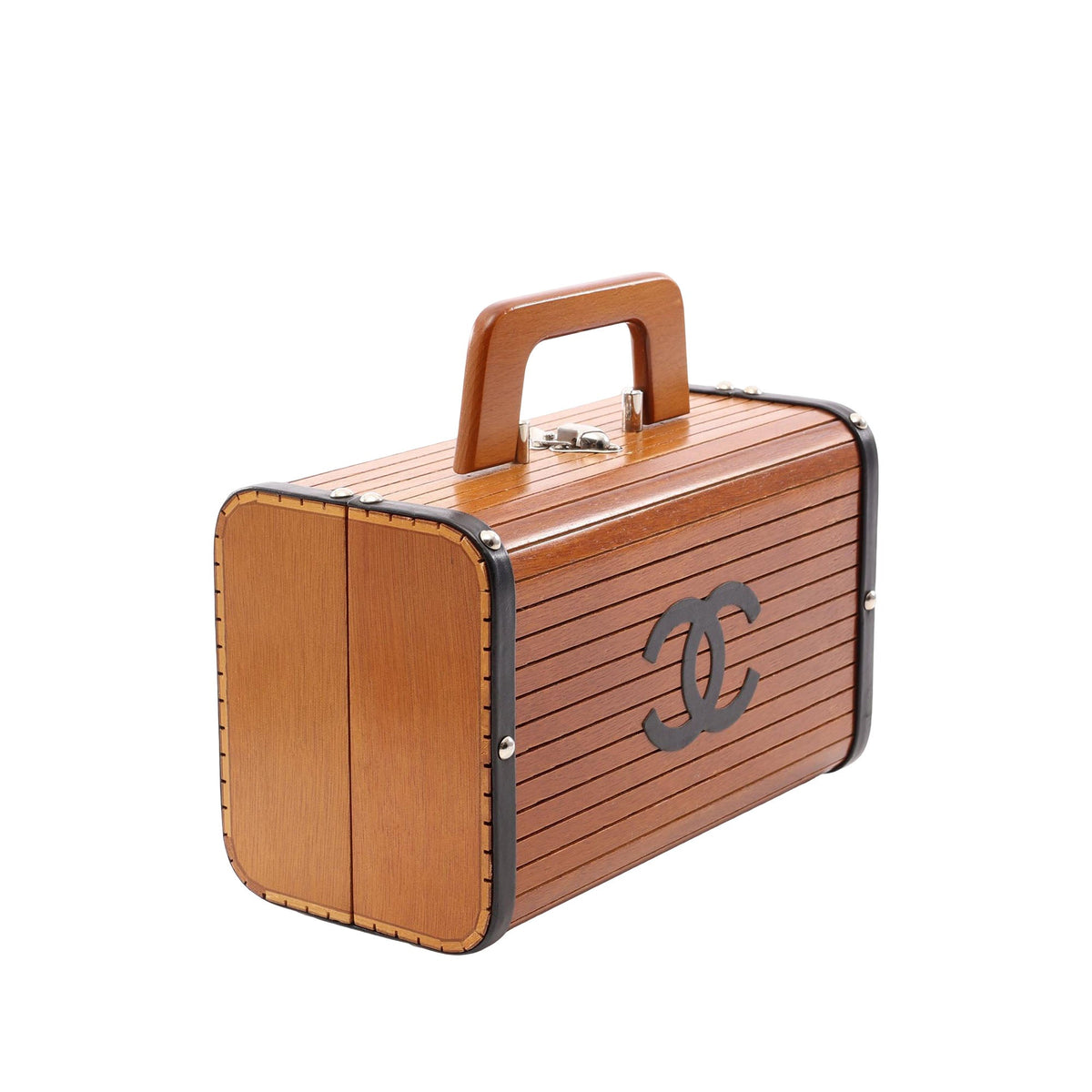 Chanel Wooden Logo Top Handle Bag