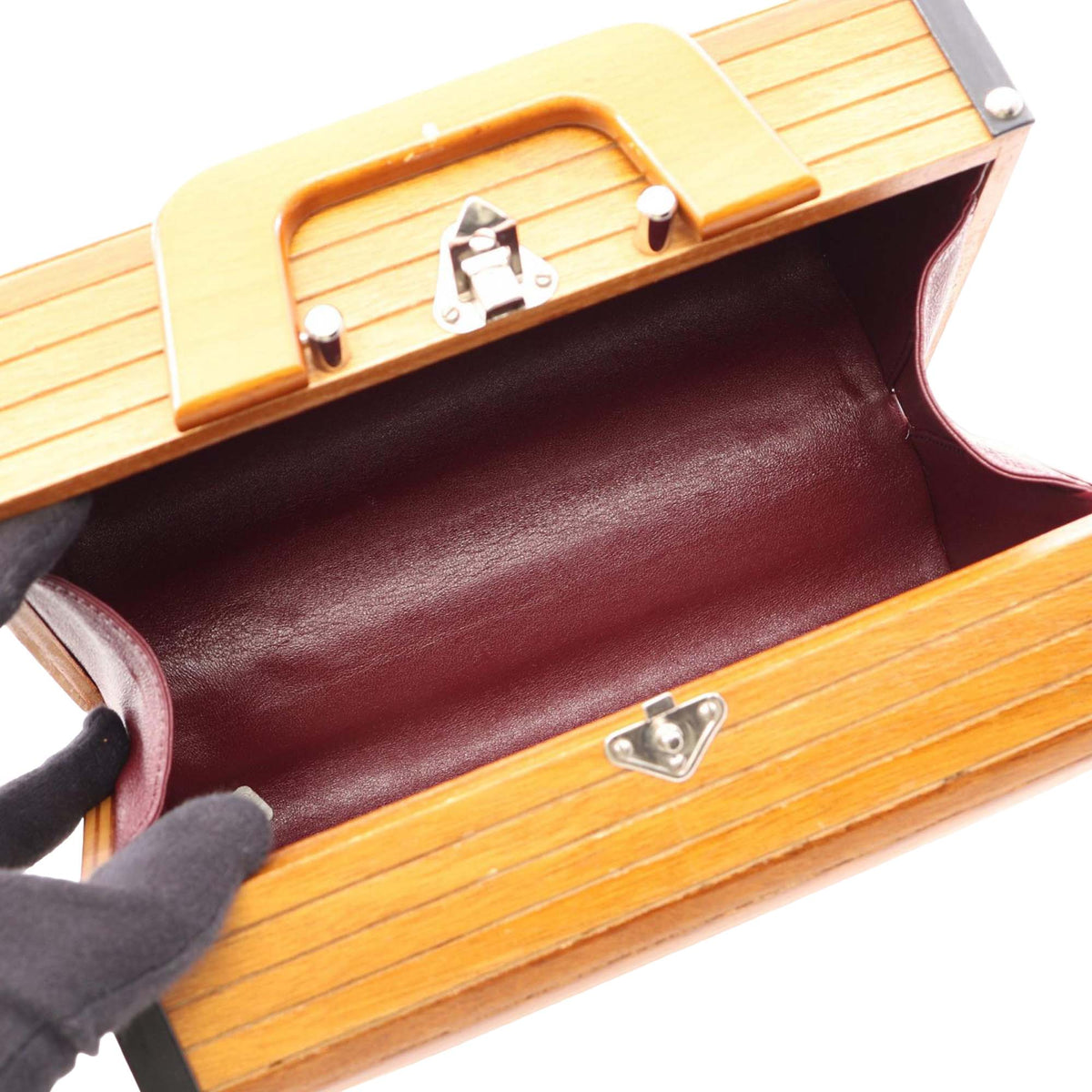 Chanel Wooden Logo Top Handle Bag