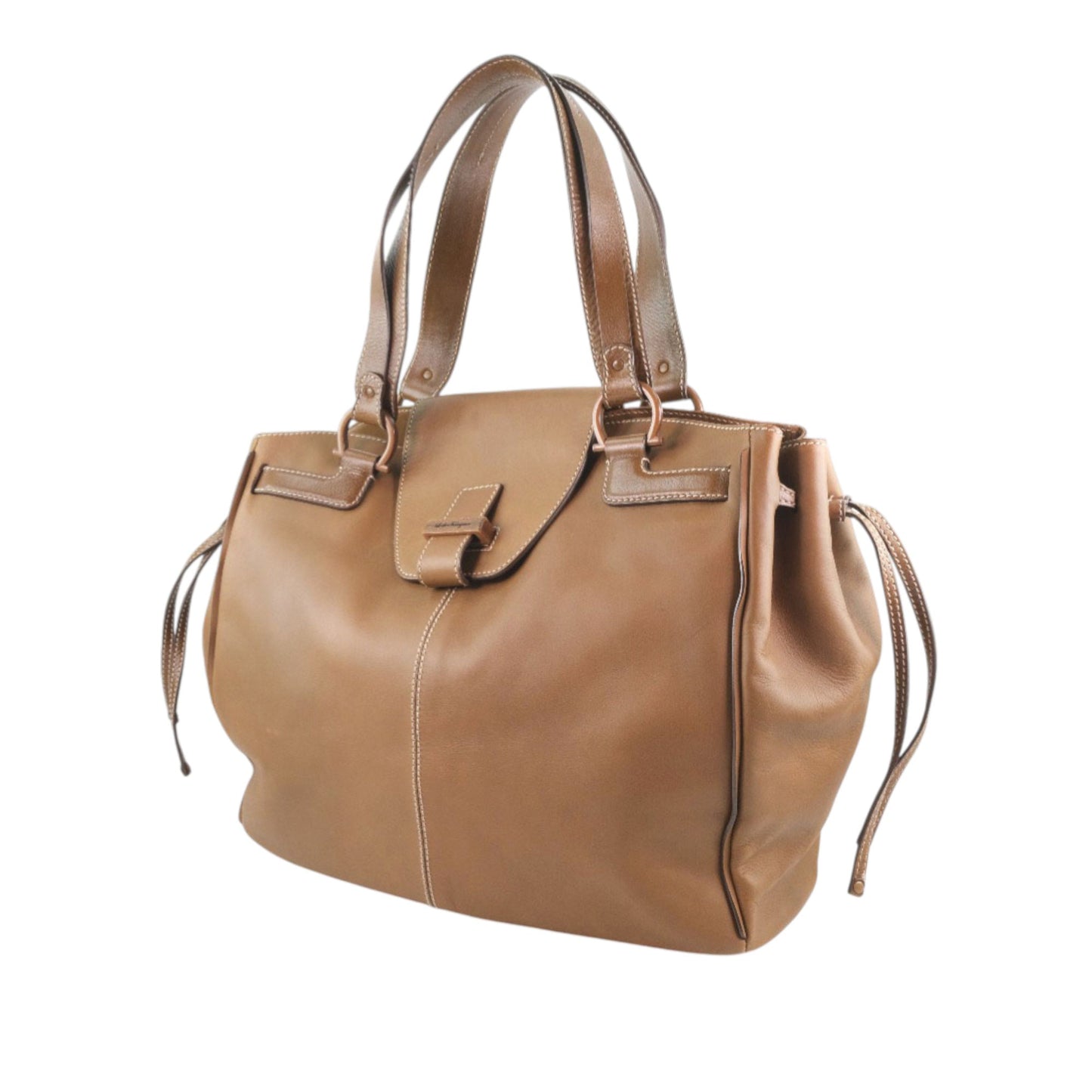 Ferragamo Leather Gancini Tote