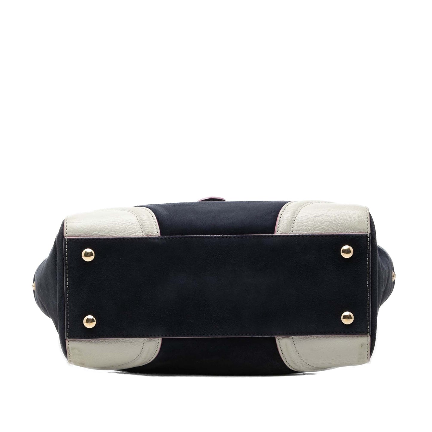 Versace Suede and Goatskin Signature Satchel