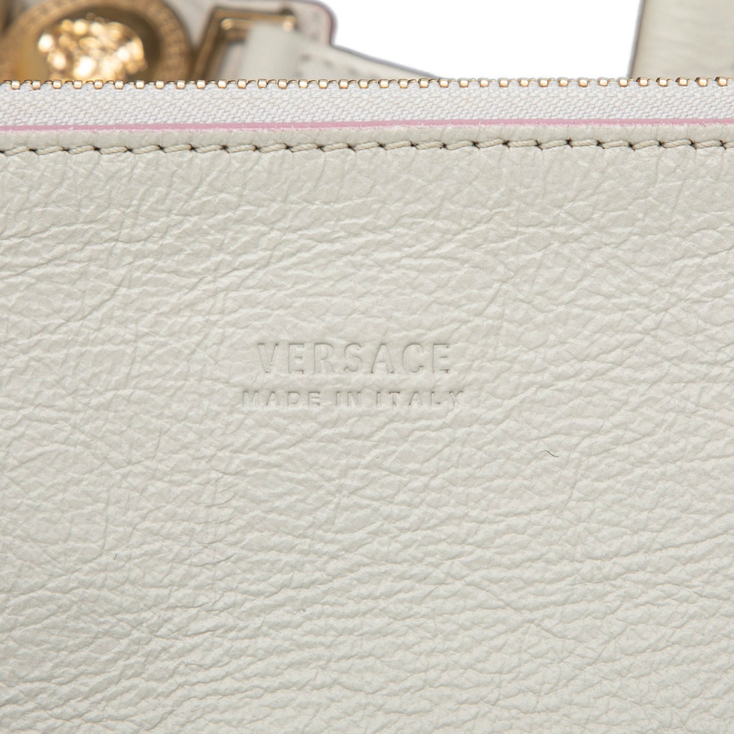 Versace Suede and Goatskin Signature Satchel