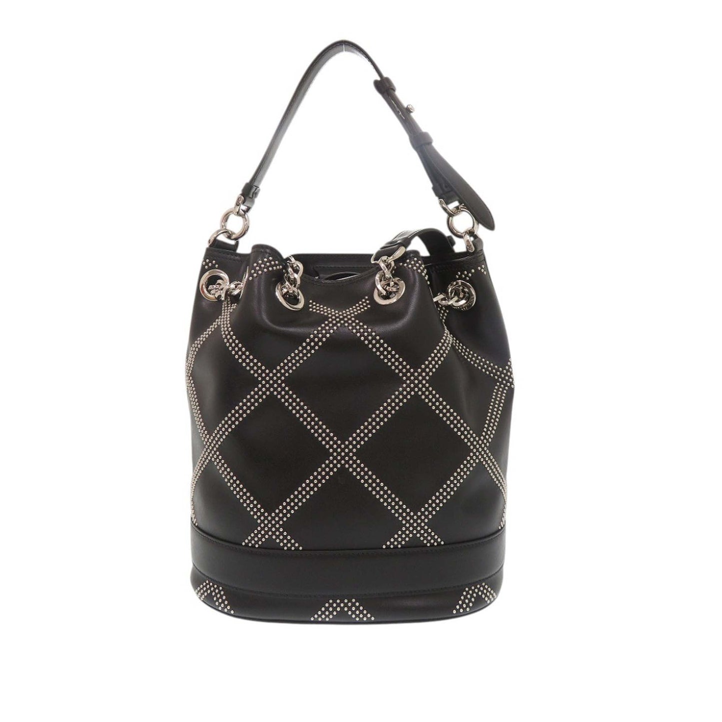 Ferragamo Studded Leather Vara Bow Bucket Bag