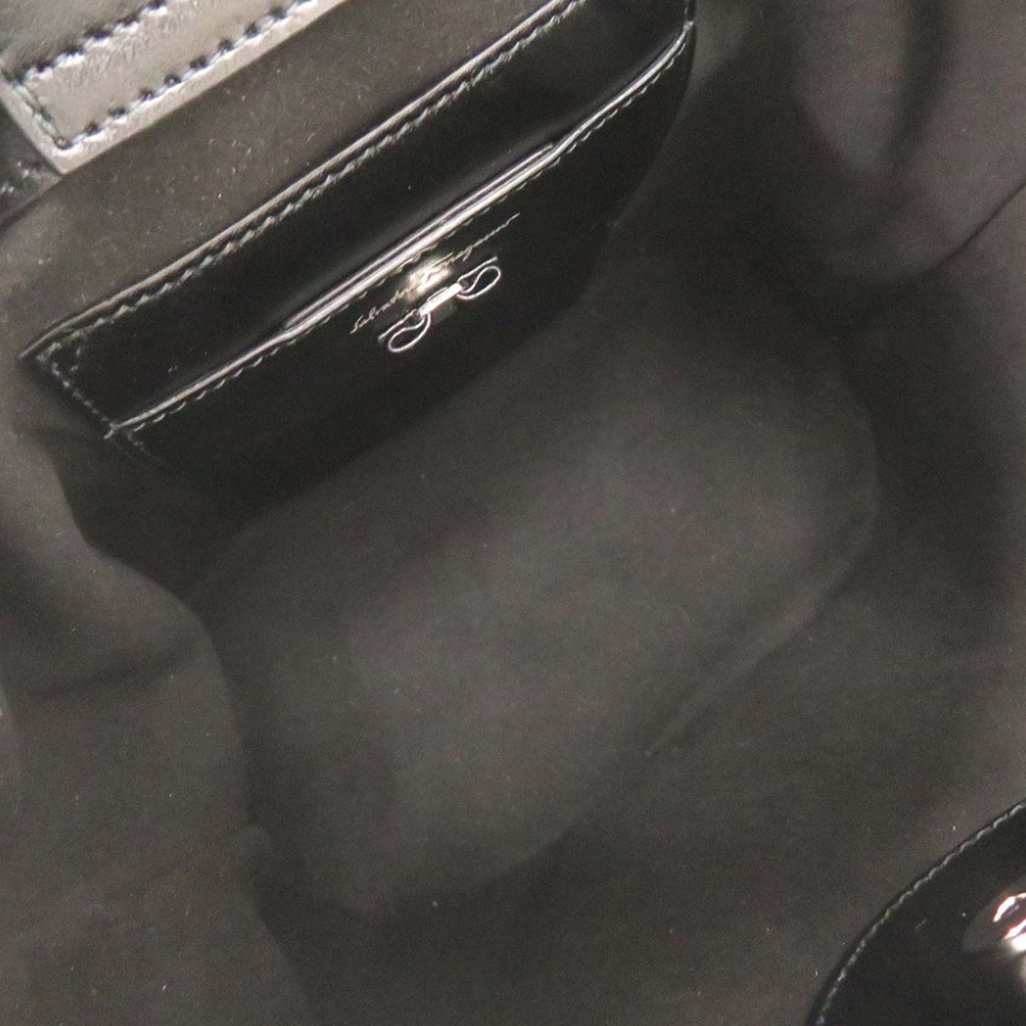 Ferragamo Studded Leather Vara Bow Bucket Bag