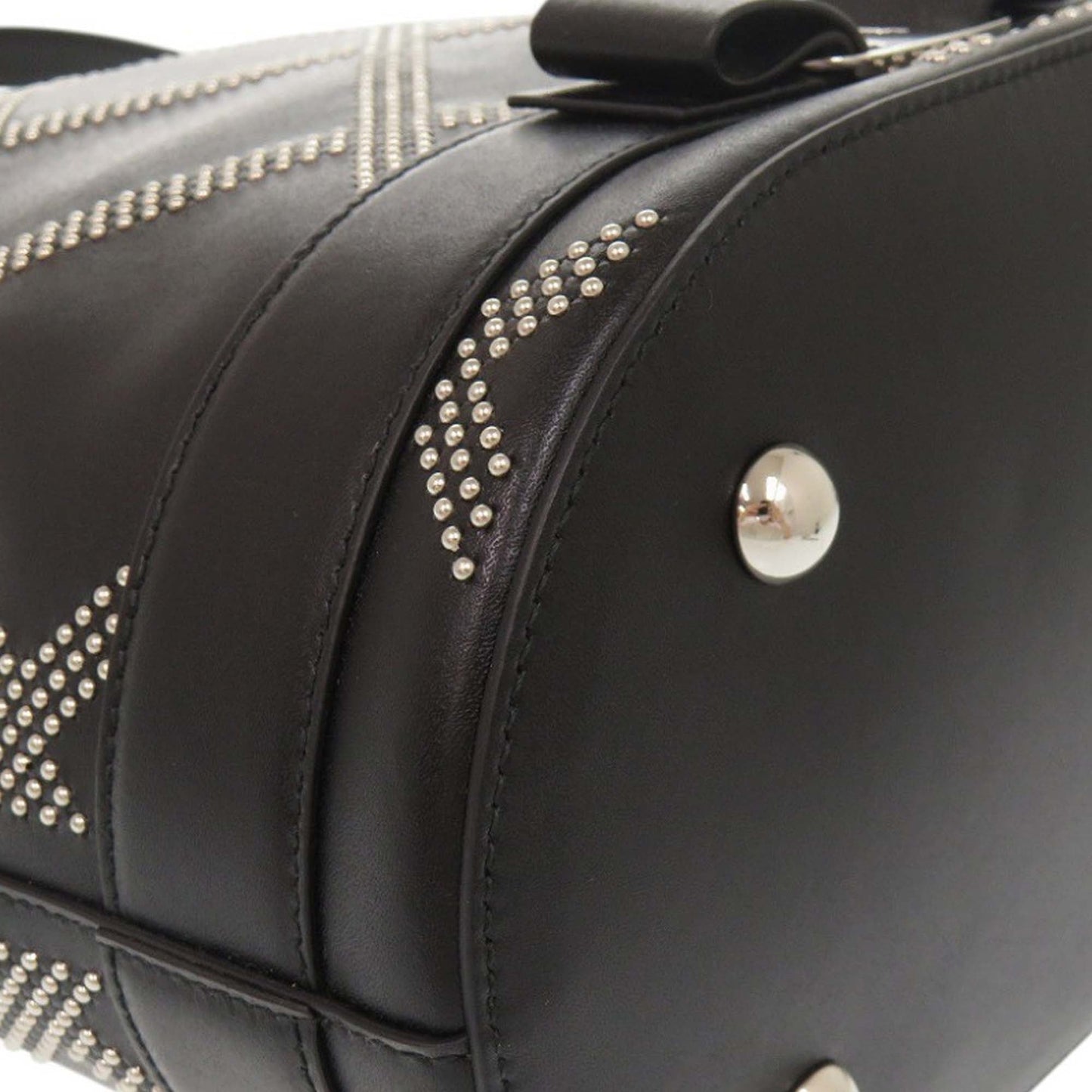Ferragamo Studded Leather Vara Bow Bucket Bag