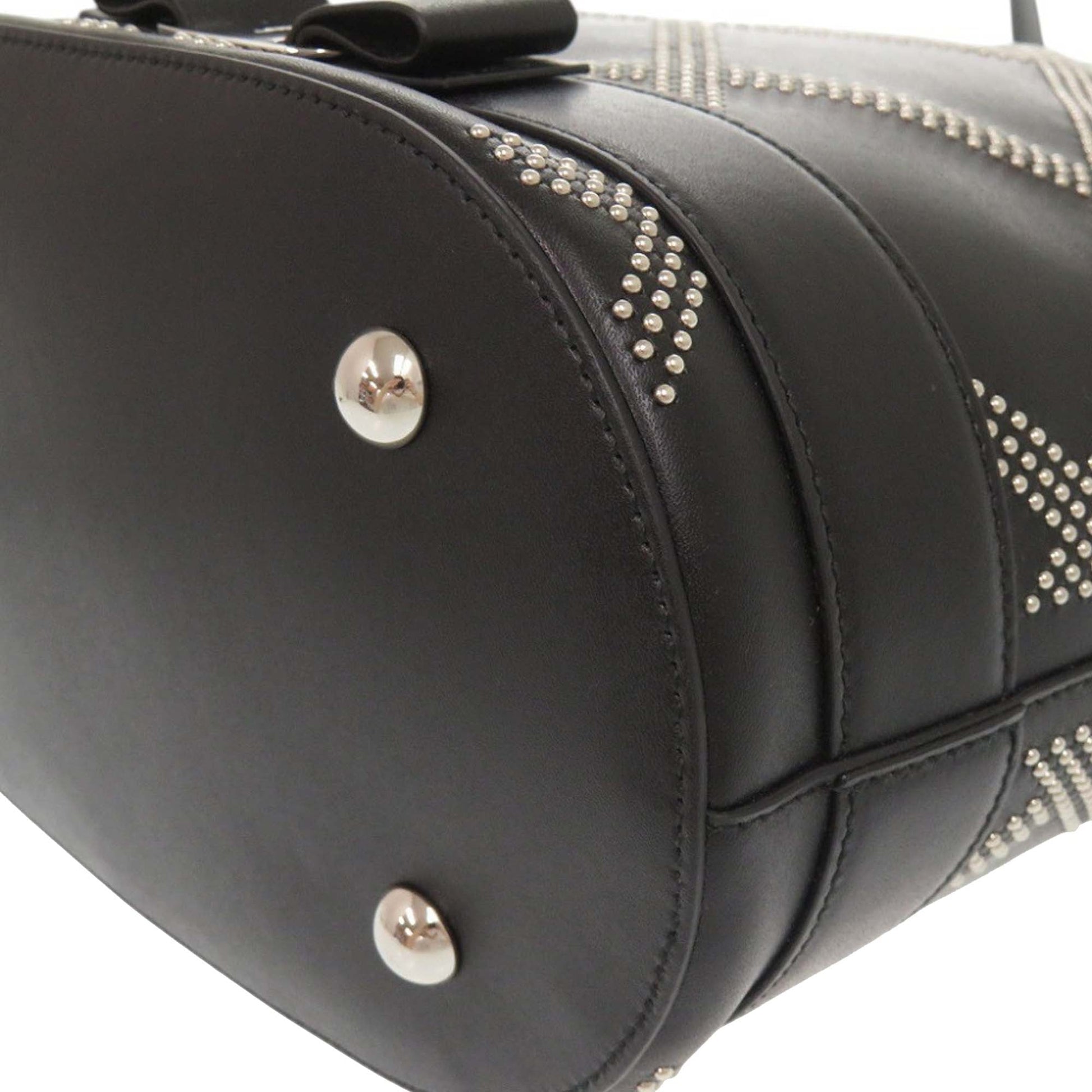 Ferragamo Studded Leather Vara Bow Bucket Bag