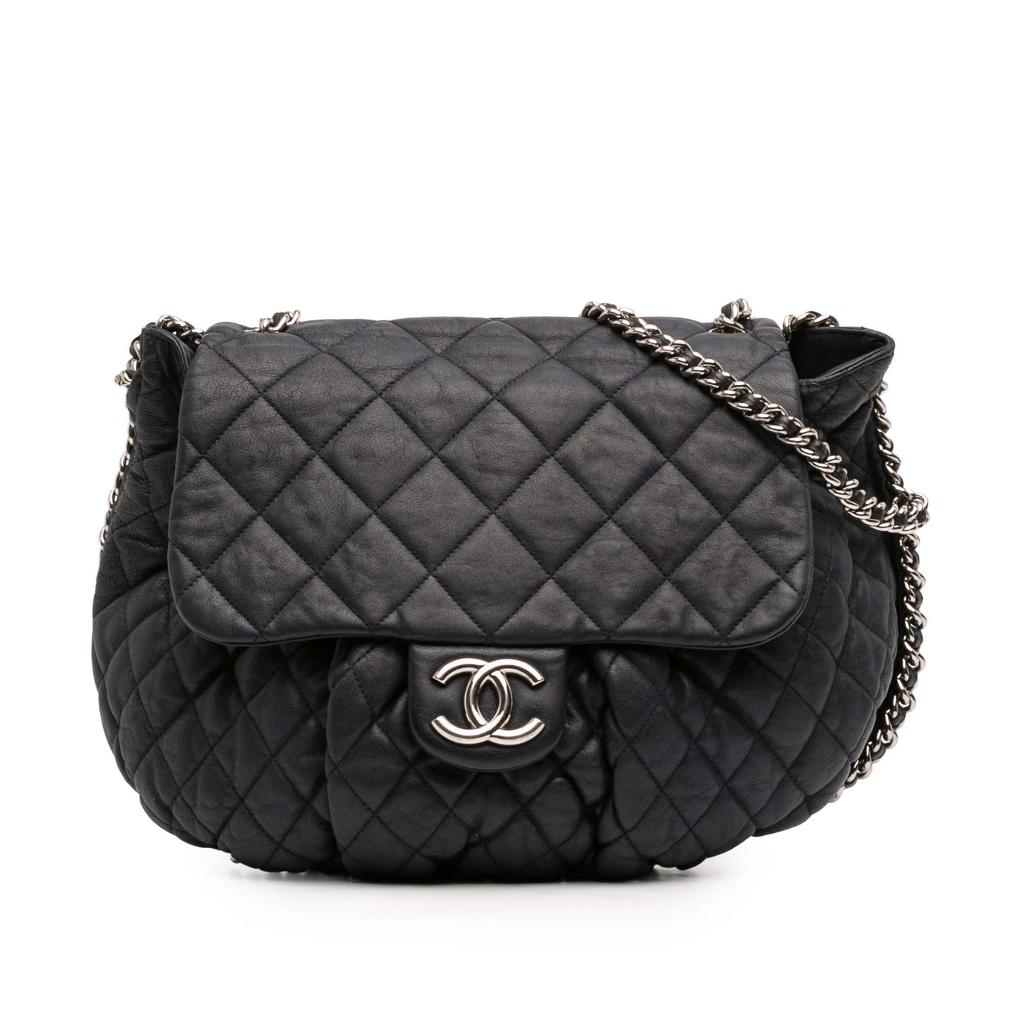 Chanel Large Washed Lambskin Chain Around Flap