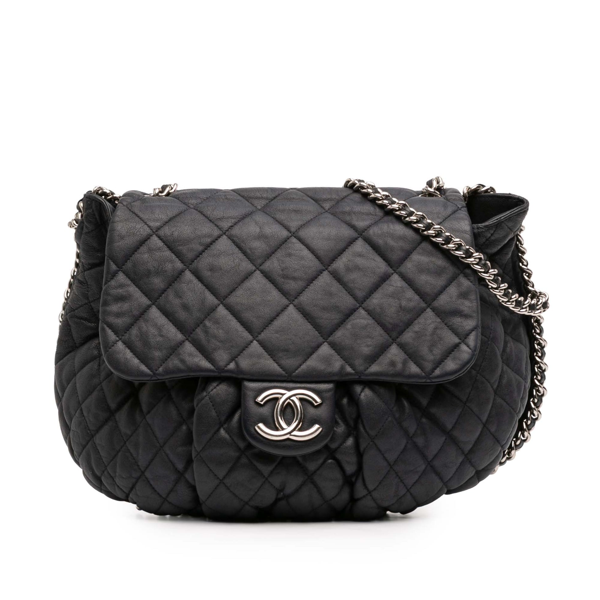 Chanel Large Washed Lambskin Chain Around Flap