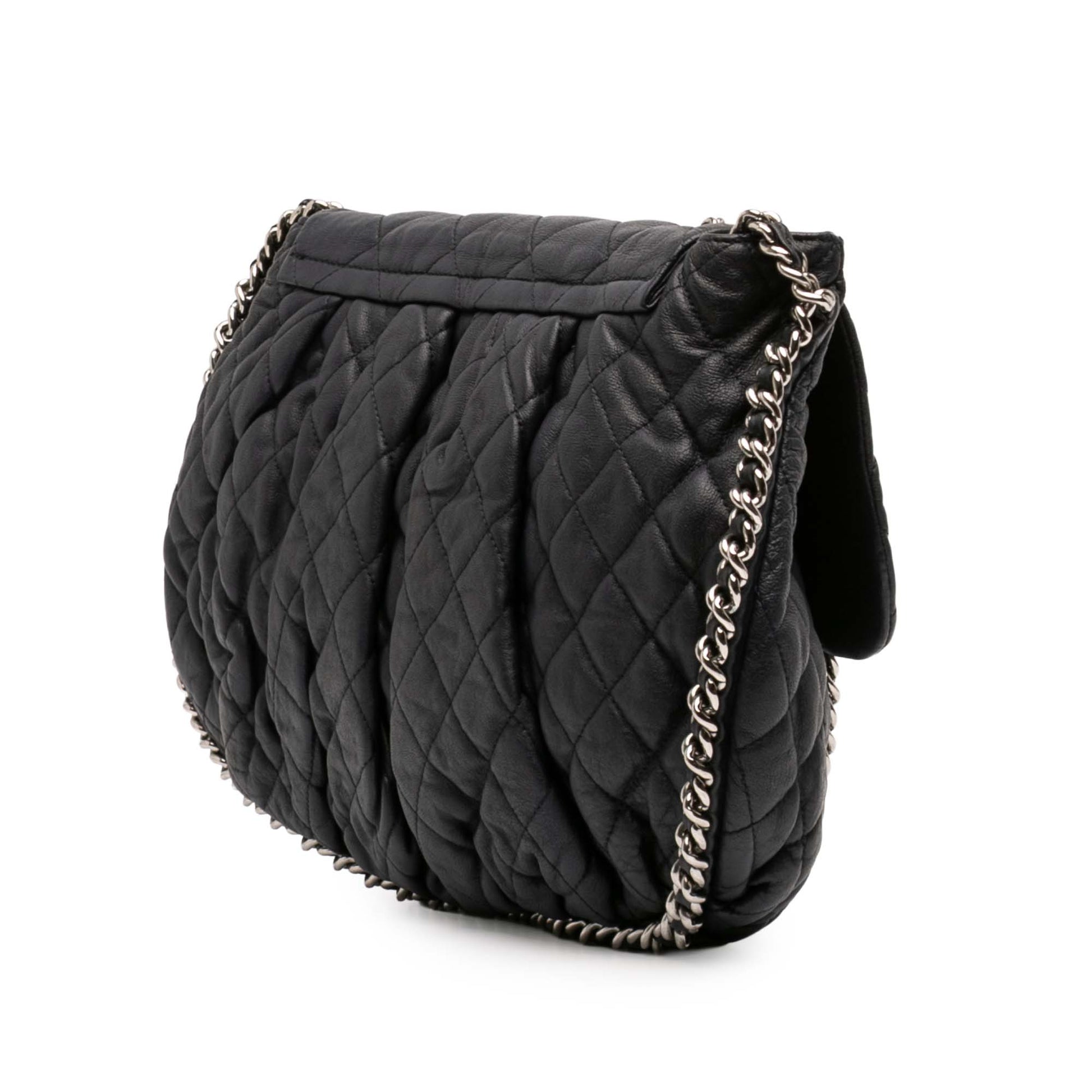 Chanel Large Washed Lambskin Chain Around Flap