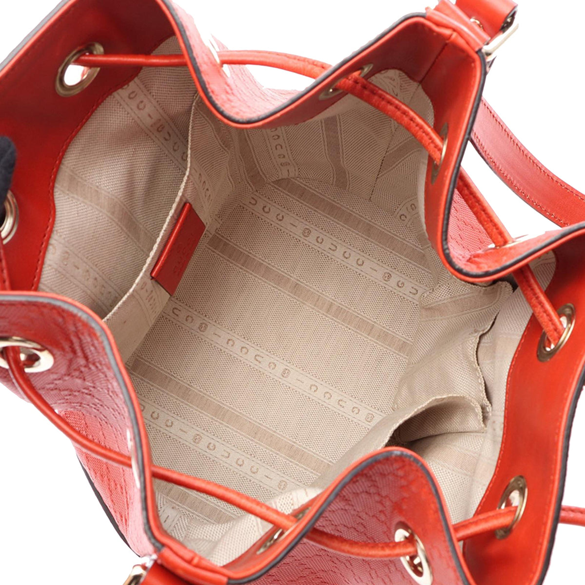 Gucci Diamante Leather Bright Bucket Bag