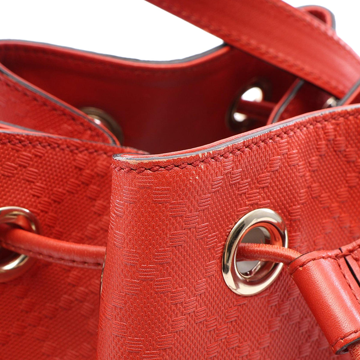 Gucci Diamante Leather Bright Bucket Bag