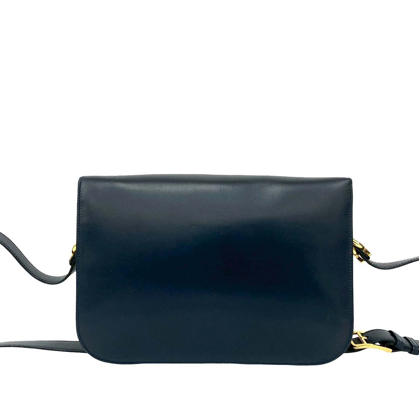Celine Leather Logo Horse Carriage Crossbody