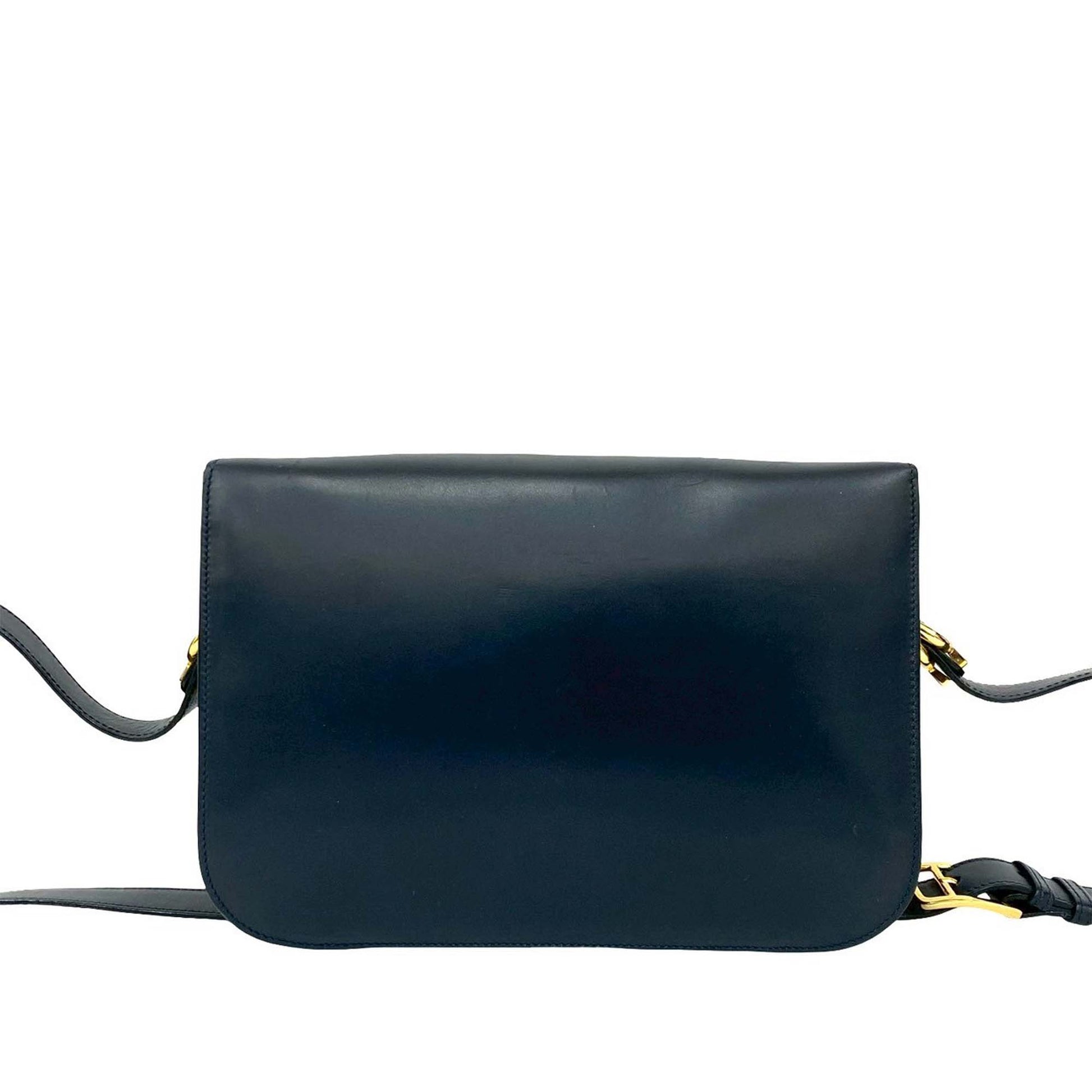 Celine Leather Logo Horse Carriage Crossbody