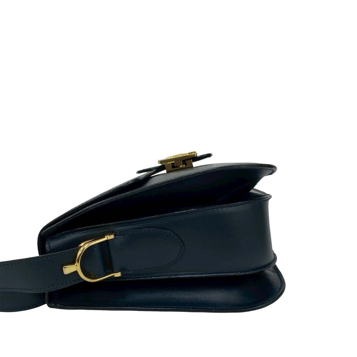 Celine Leather Logo Horse Carriage Crossbody