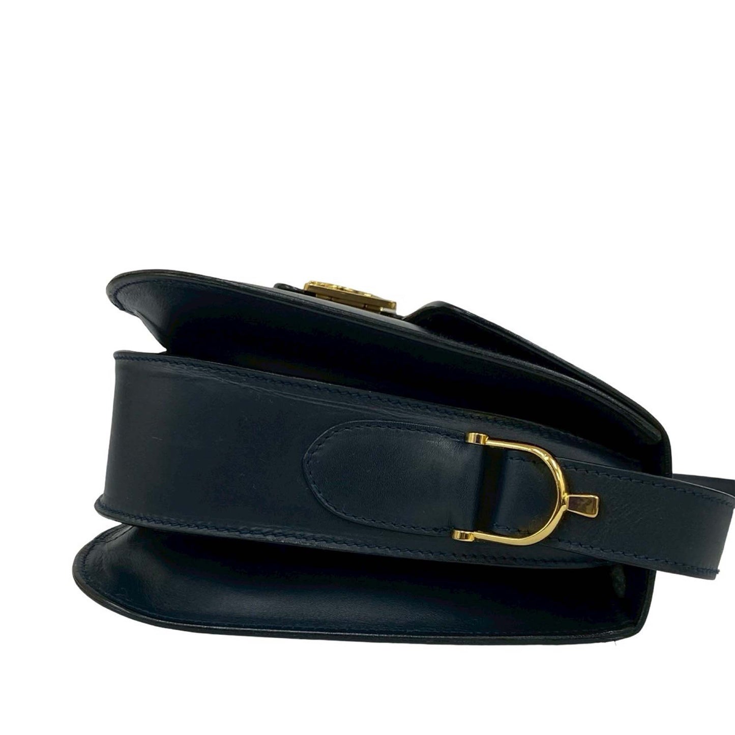 Celine Leather Logo Horse Carriage Crossbody