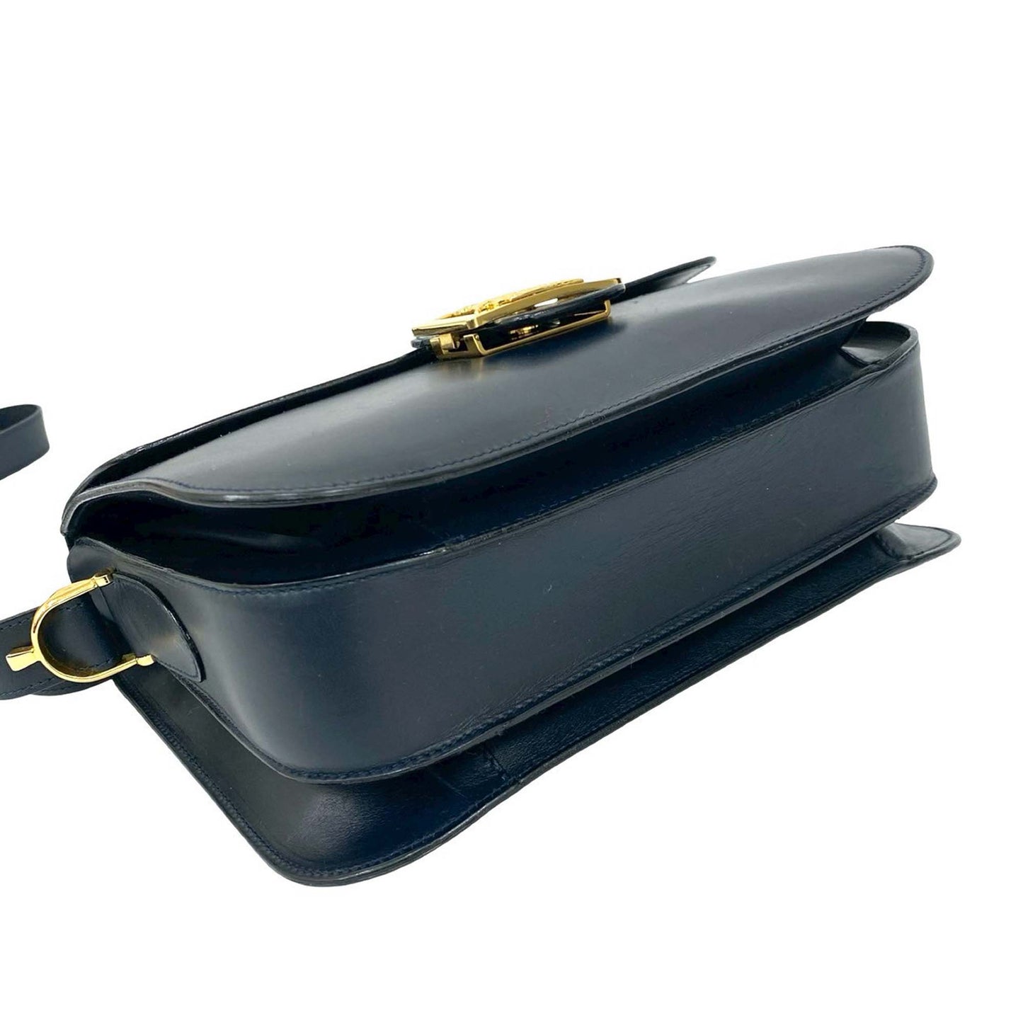 Celine Leather Logo Horse Carriage Crossbody