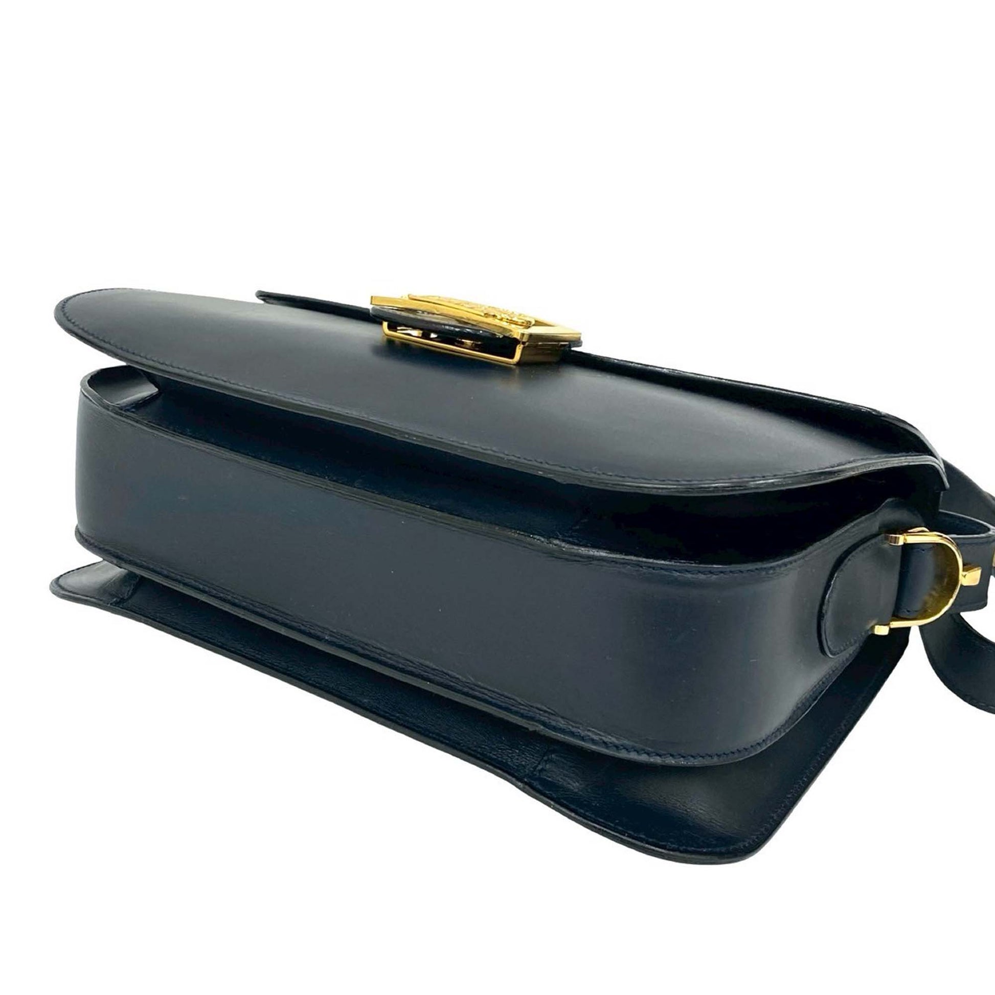 Celine Leather Logo Horse Carriage Crossbody