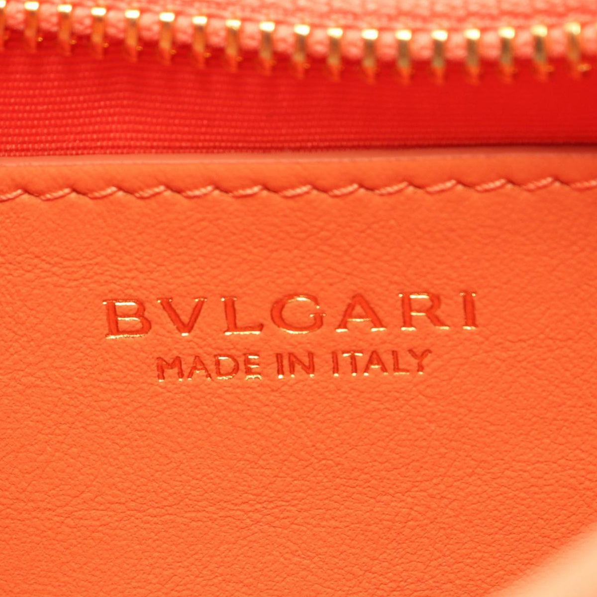 Bvlgari Small Leather Serpenti Ellipse Satchel — Orange