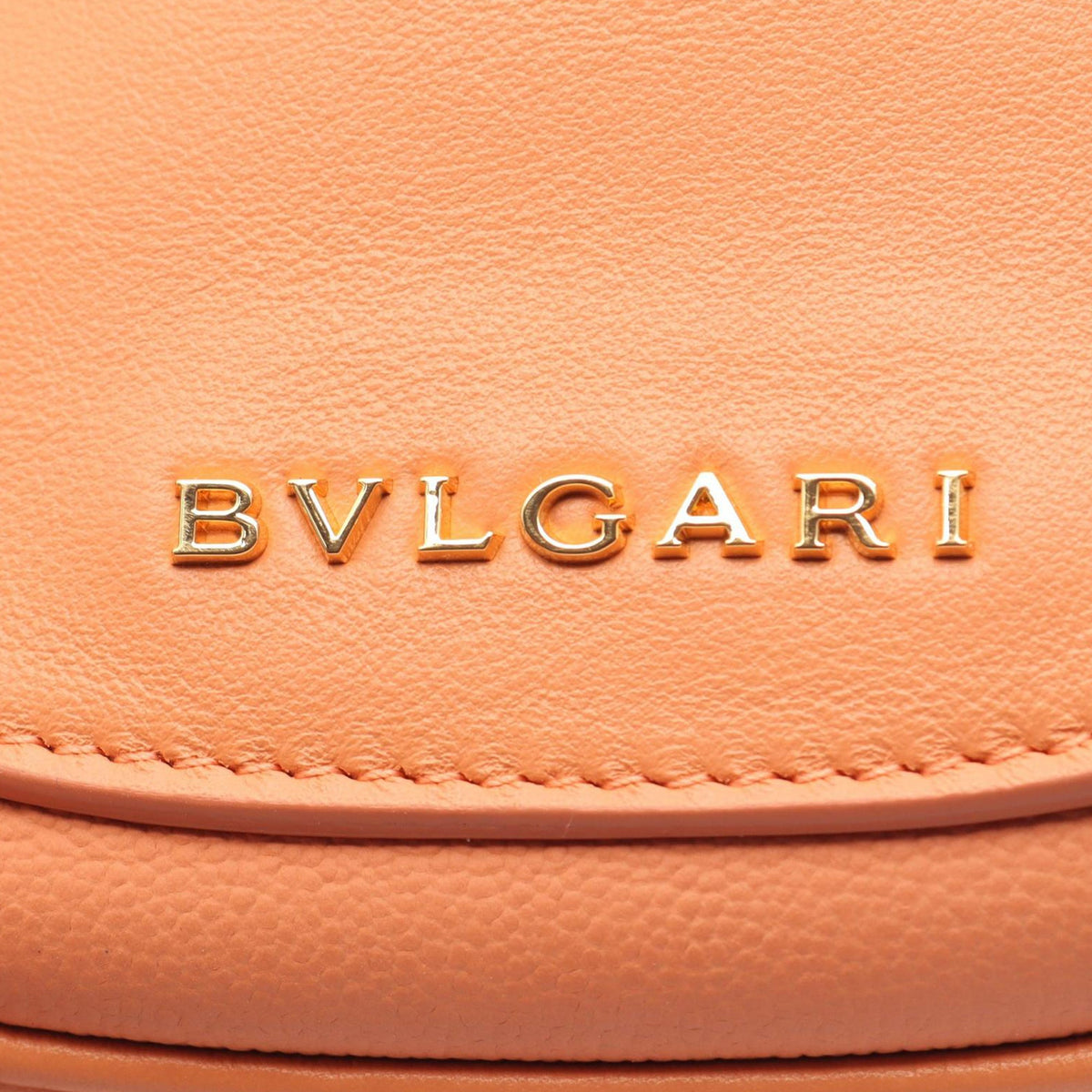 Bvlgari Small Leather Serpenti Ellipse Satchel — Orange