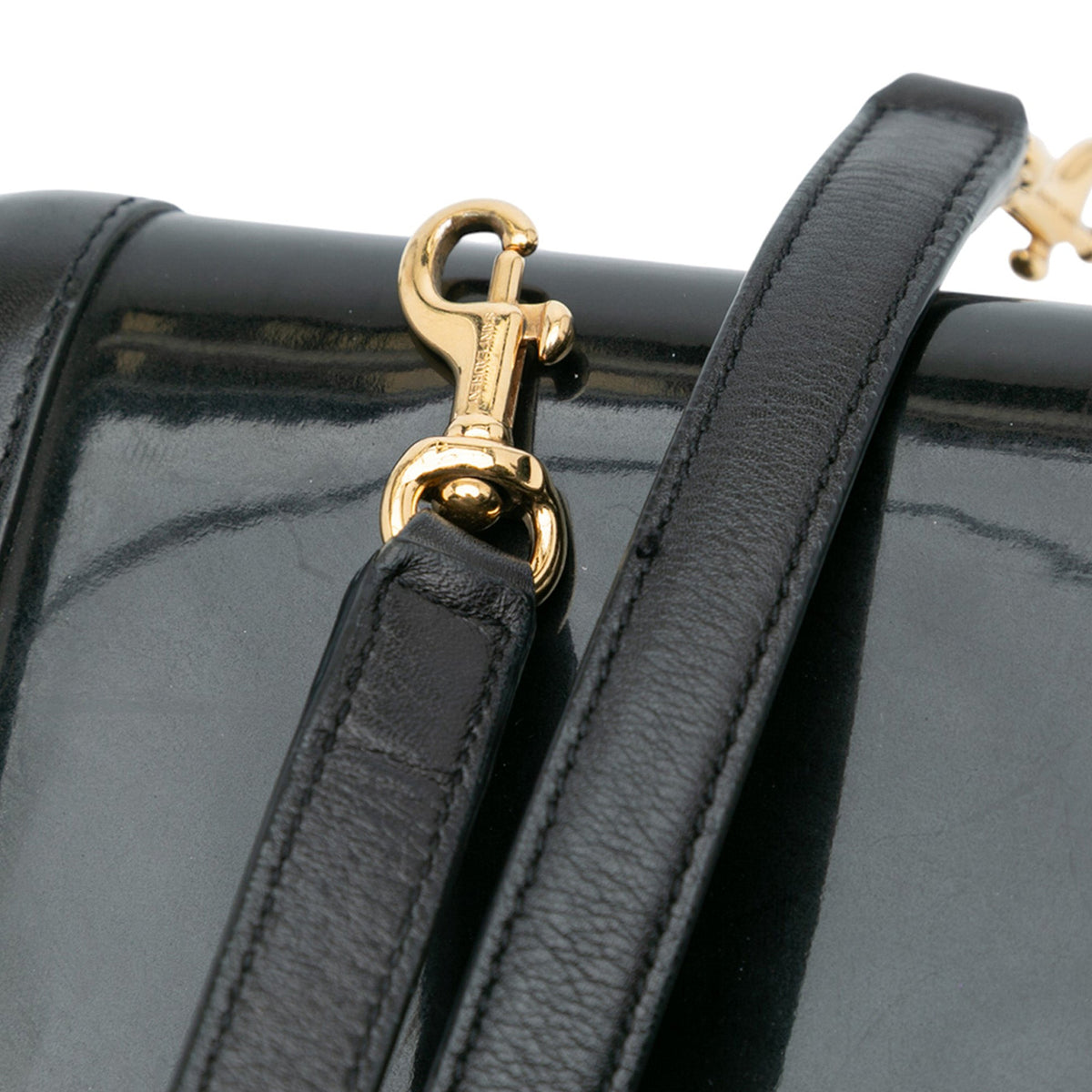 Saint Laurent Nano Patent Sac de Jour Satchel — Black