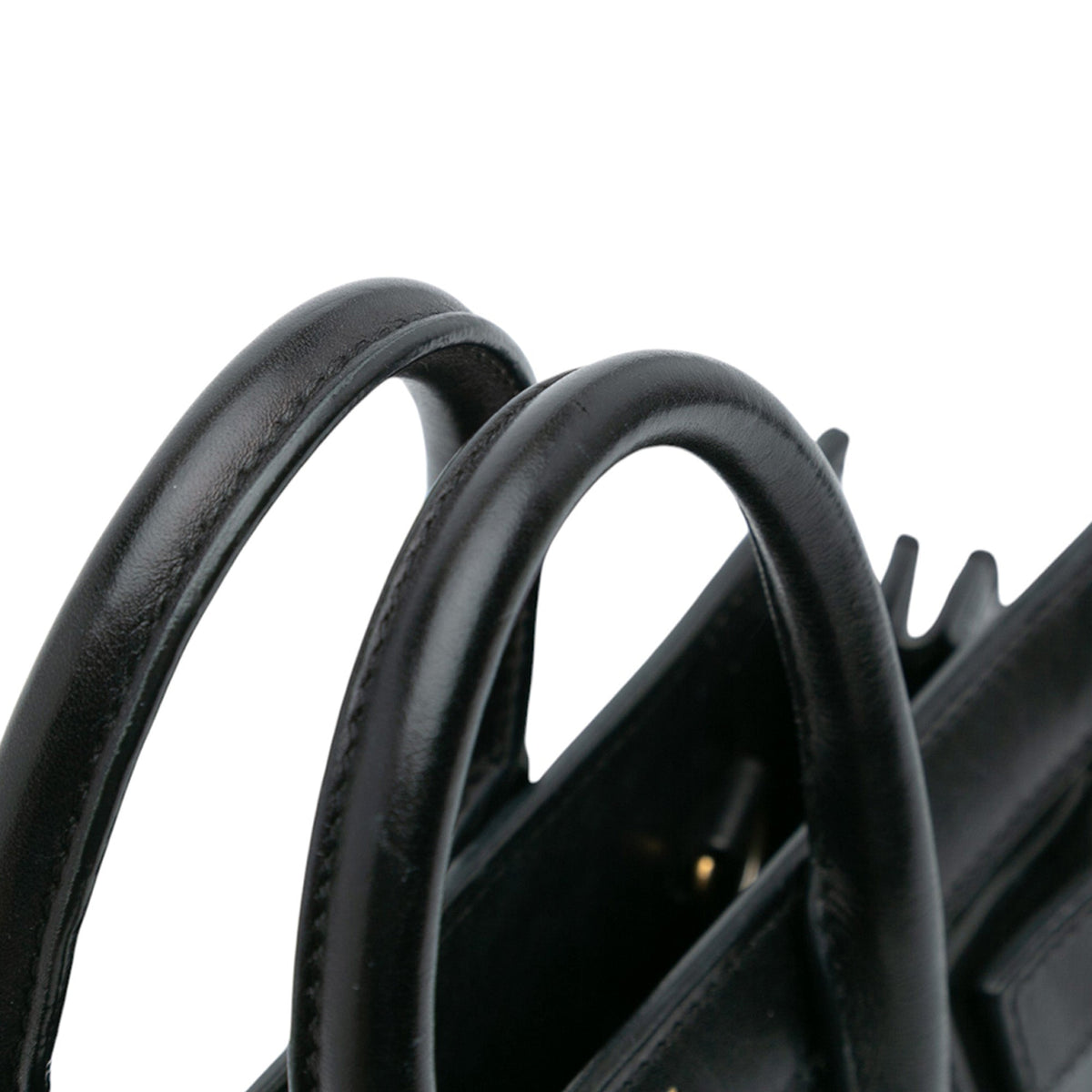 Saint Laurent Nano Patent Sac de Jour Satchel — Black