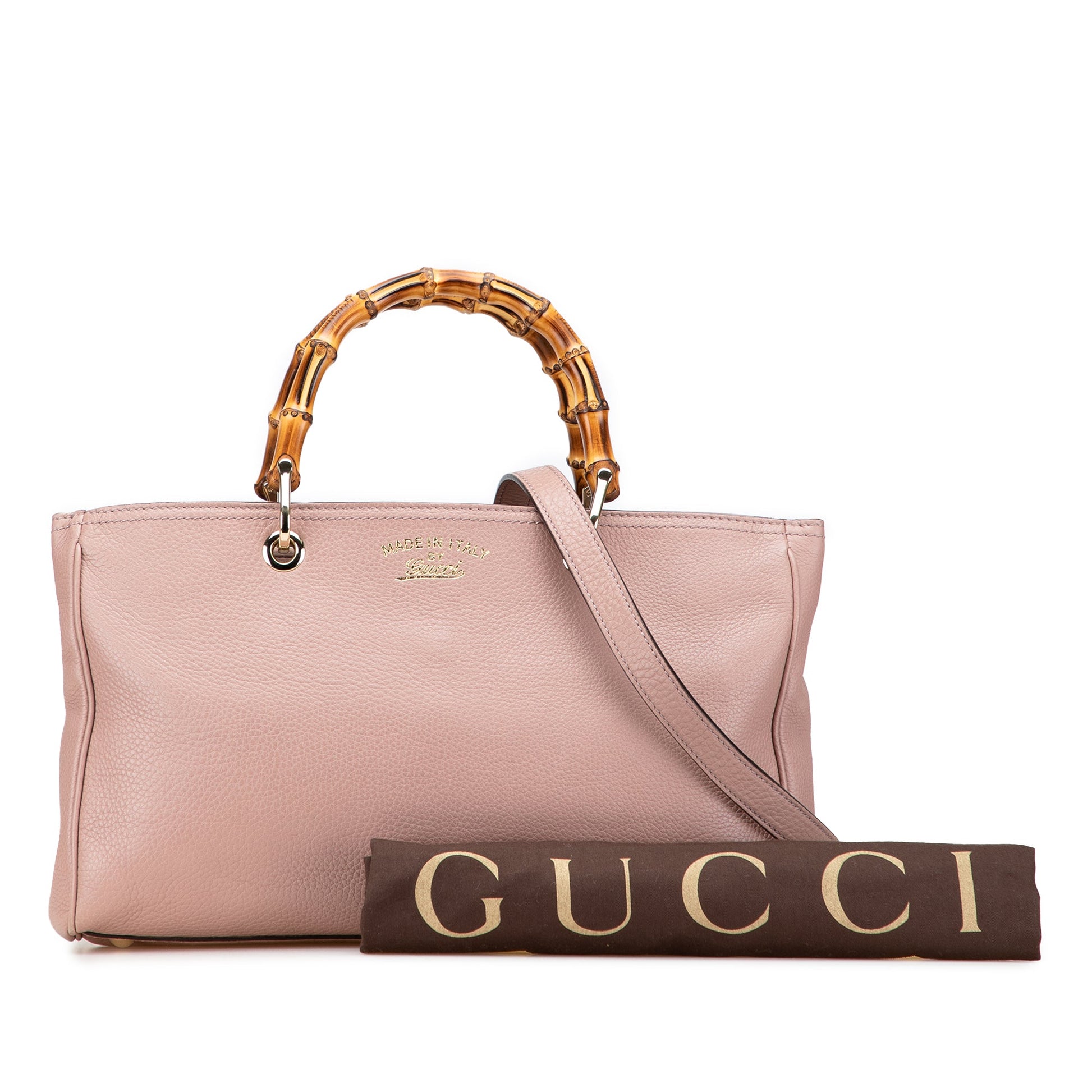 Gucci Medium Calfskin Bamboo Shopper Satchel