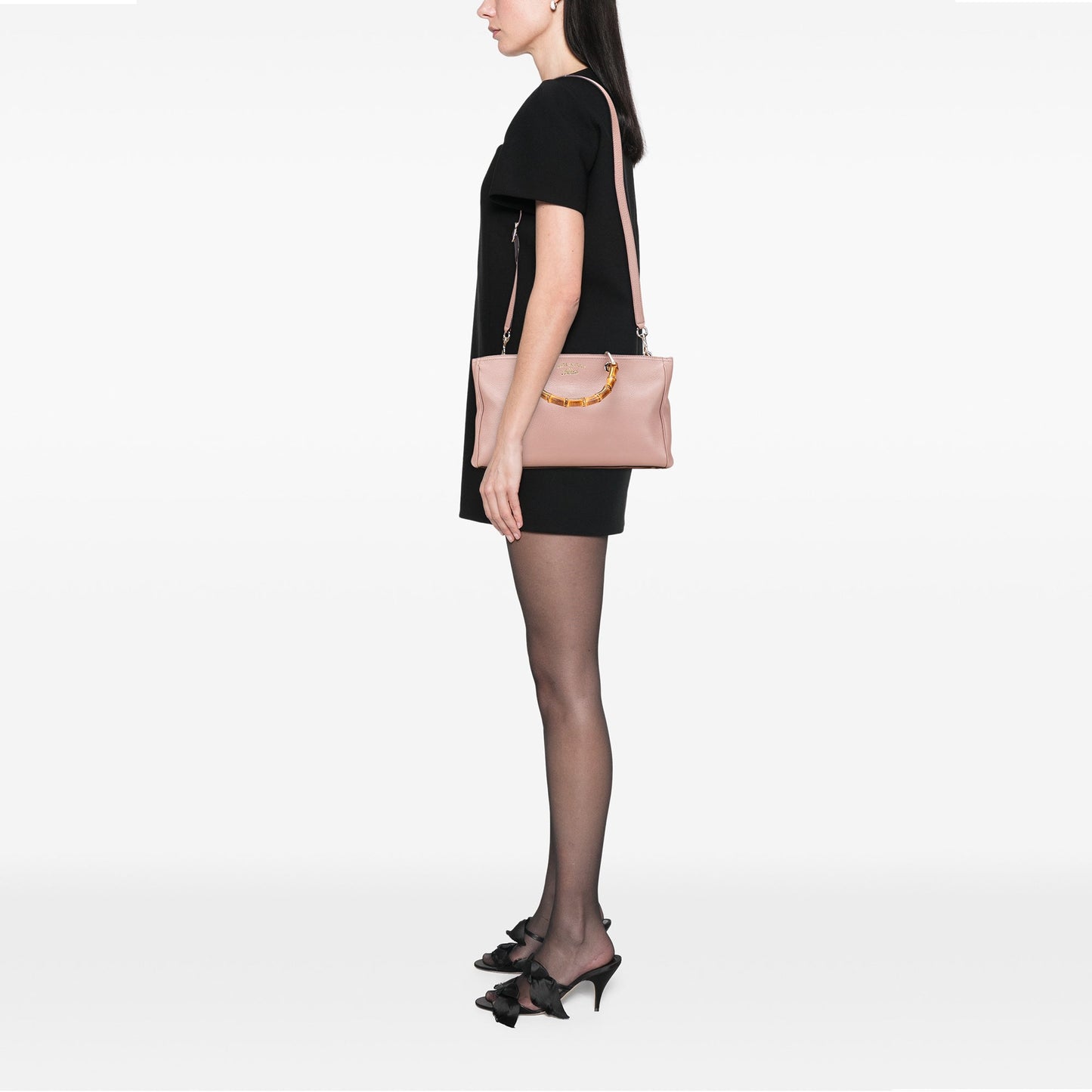 Gucci Medium Calfskin Bamboo Shopper Satchel