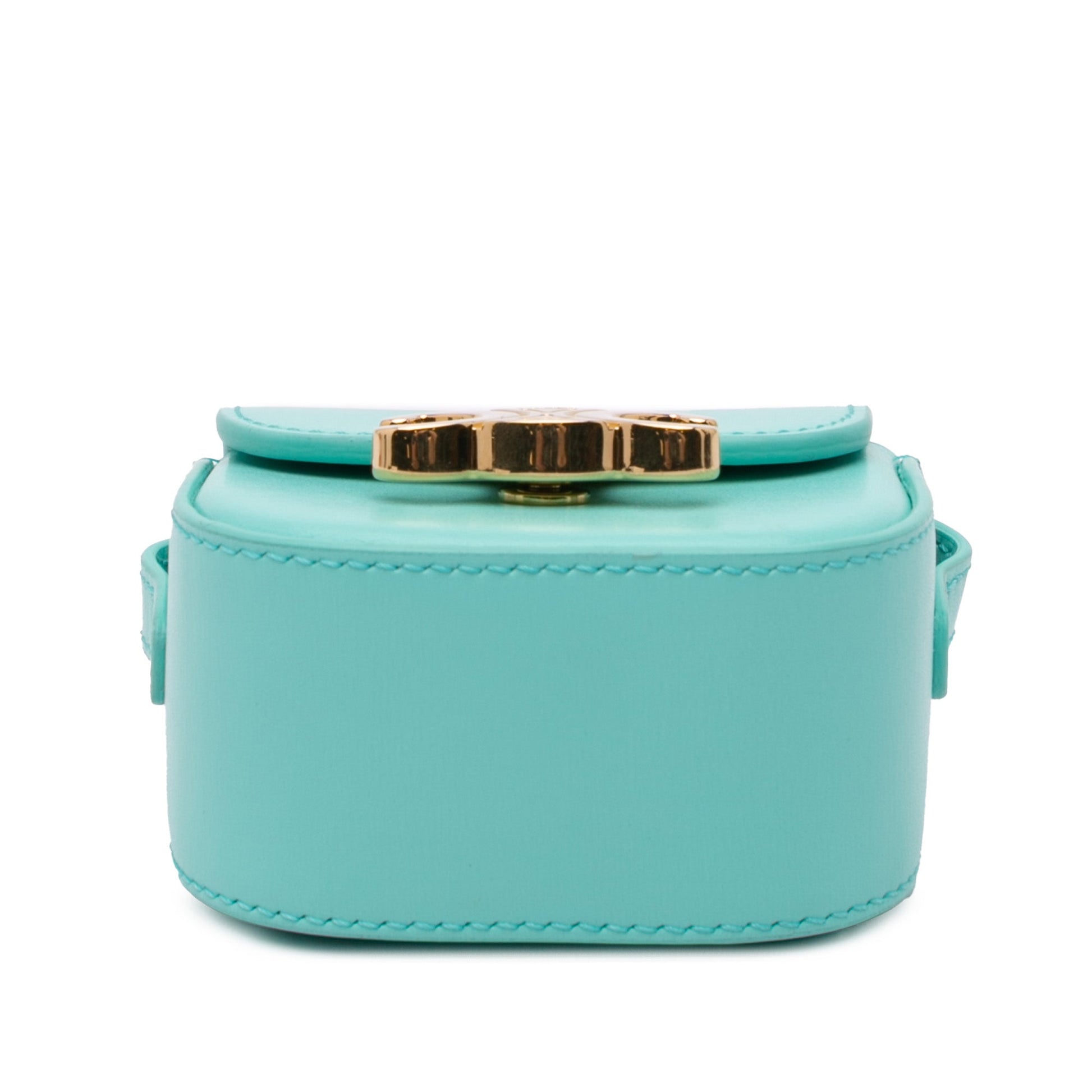 Celine Leather Triomphe AirPods Case with Strap