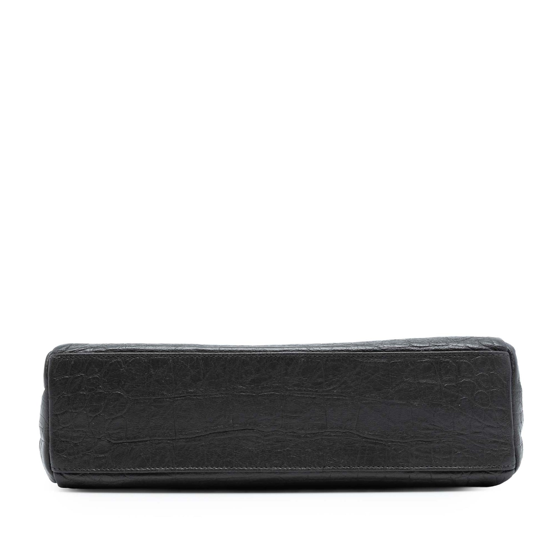 Saint Laurent Medium Croc Embossed Calfskin Monogram West Hollywood Crossbody